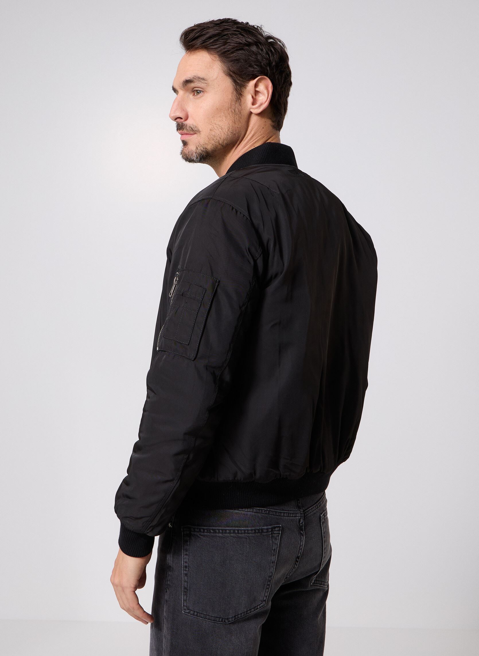 Bomberjacken Original Men herren schwarz Bombers Original Bomberjacken Original Men herren schwarz BLACK