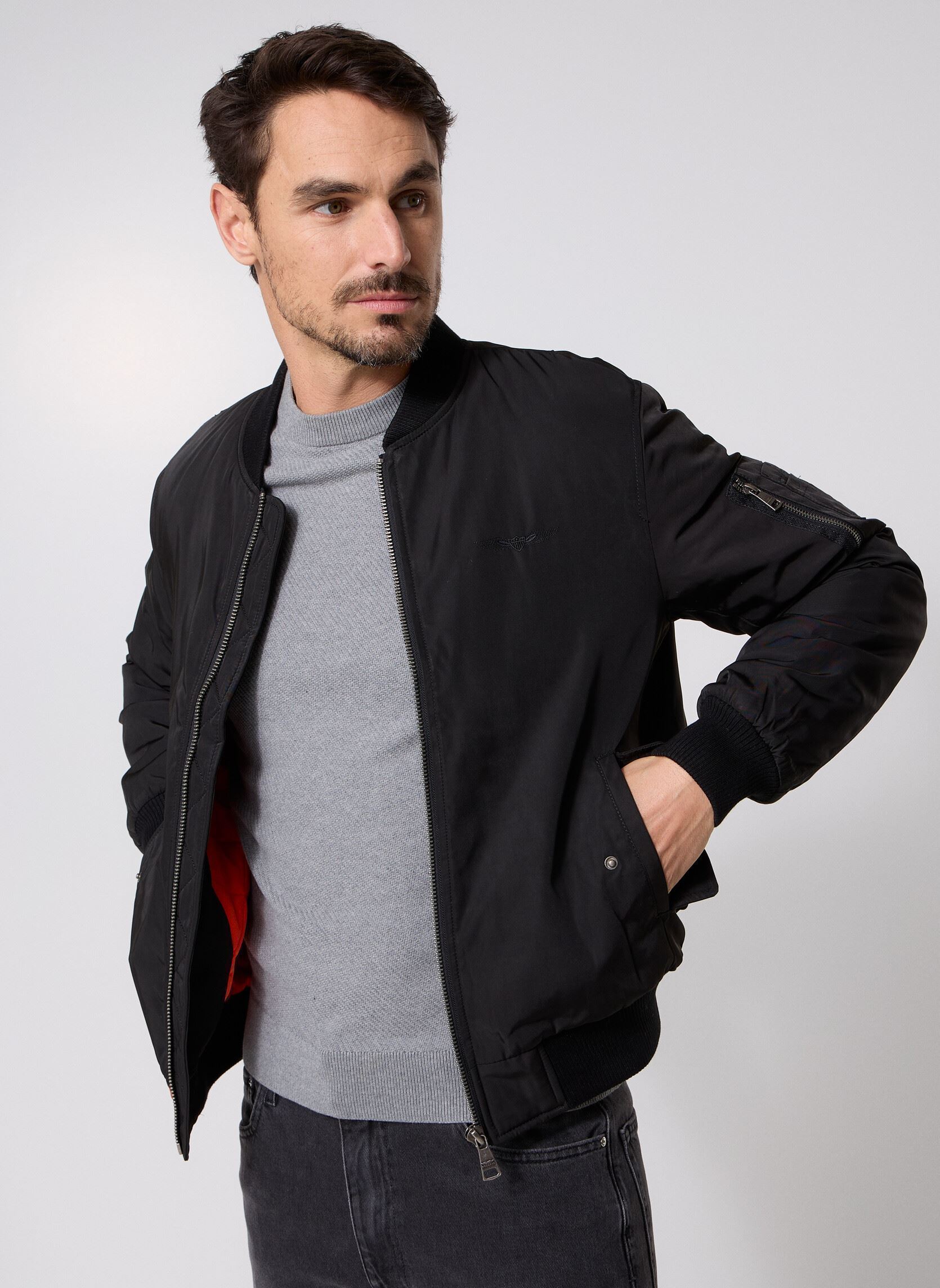 Bomberjacken Original Men herren schwarz Bombers Original Bomberjacken Original Men herren schwarz BLACK