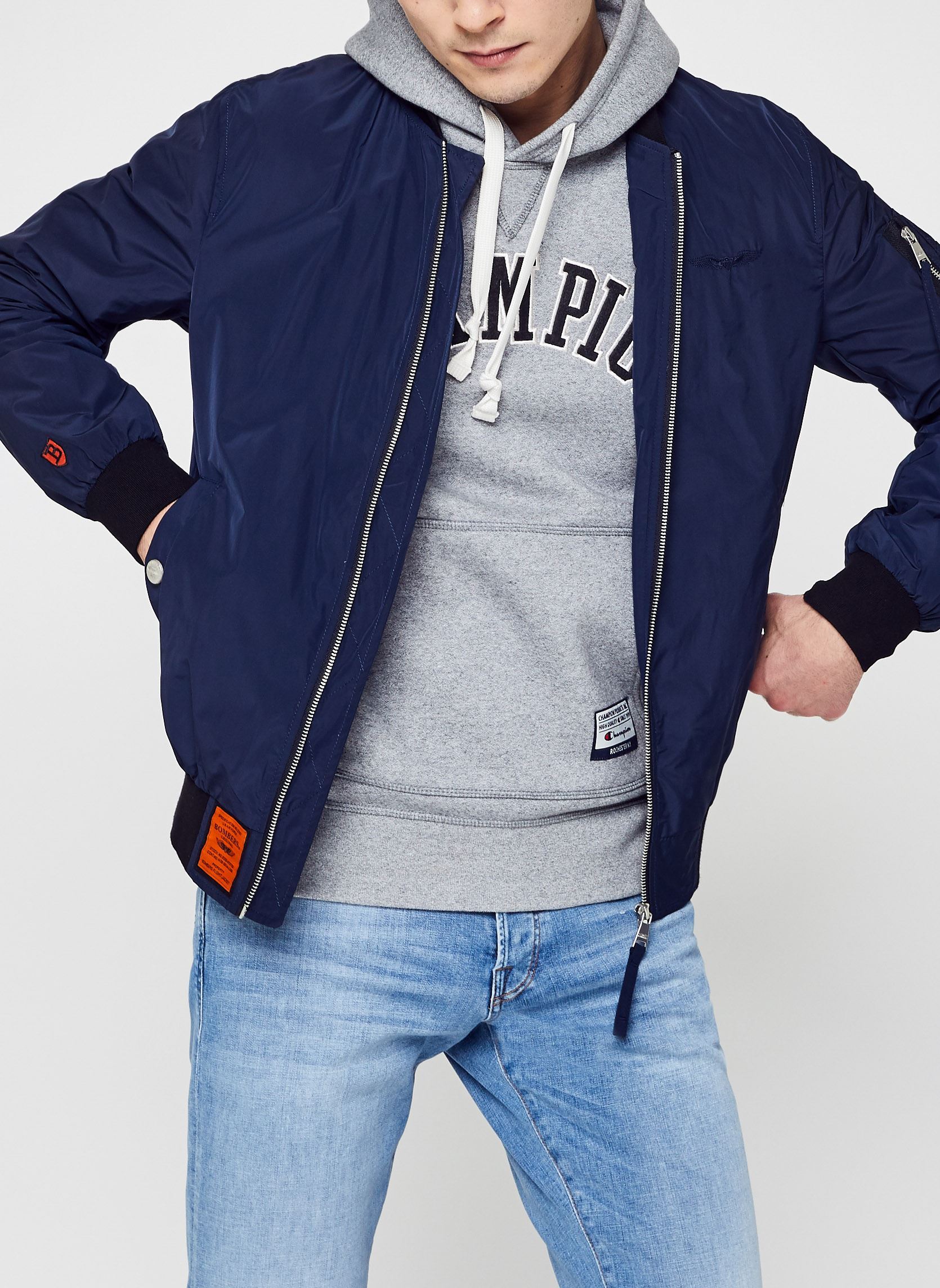 Blousons Ma1 Men homme bleu Bombers Original Blousons Ma1 Men homme bleu NAVY