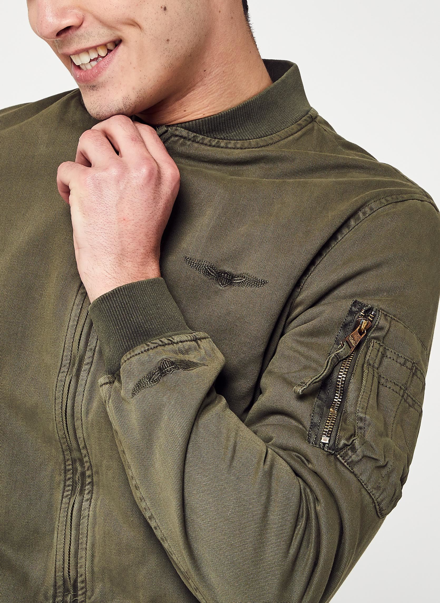 Blousons Mac Men homme vert Bombers Original Blousons Mac Men homme vert KAKI