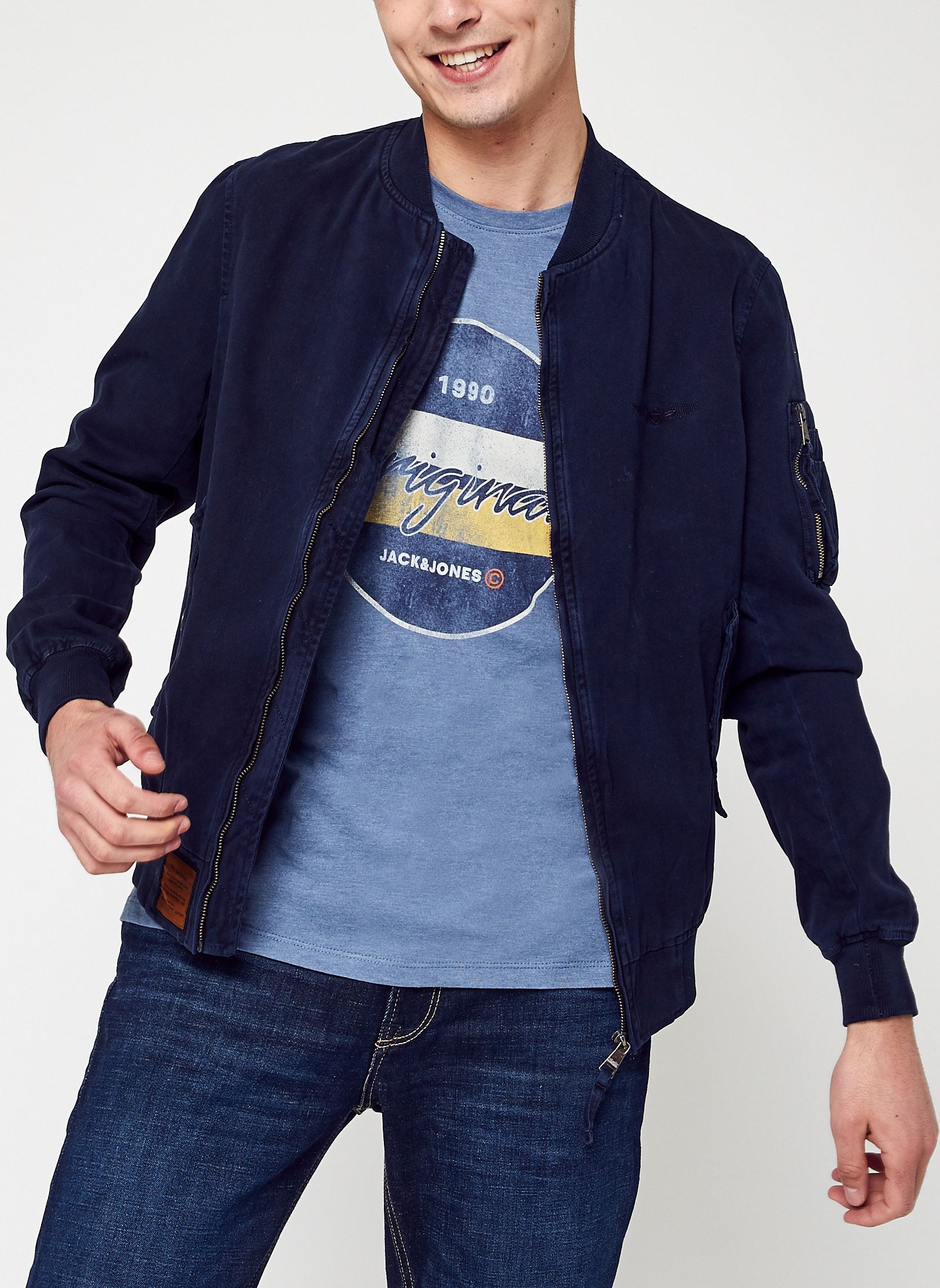 Bomberjacken Mac Men herren blau Bombers Original Bomberjacken Mac Men herren blau NAVY
