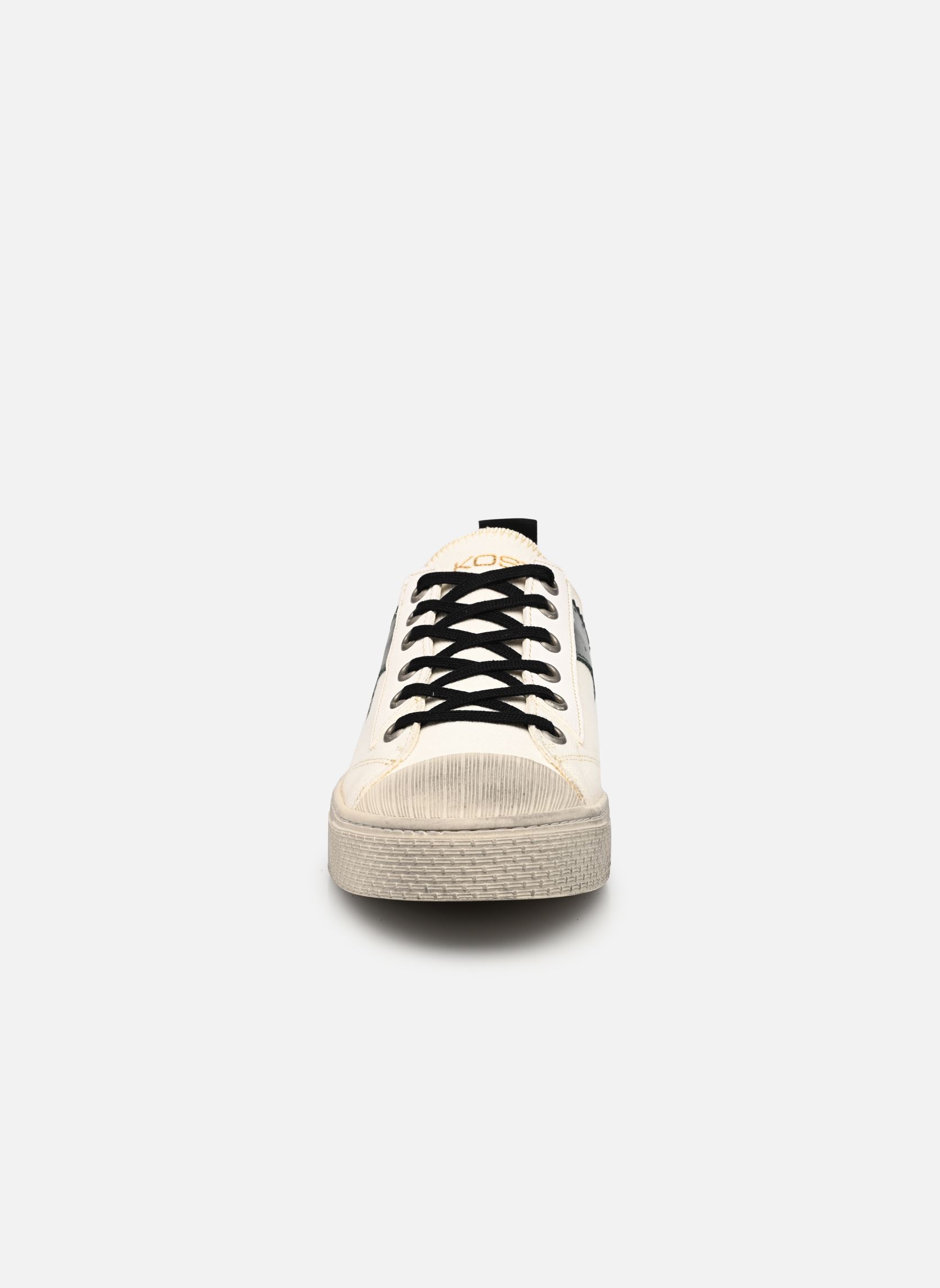 Baskets toile BACKSTAGE L8 homme blanc Kost Baskets toile BACKSTAGE L8 homme blanc ECRU+VERT