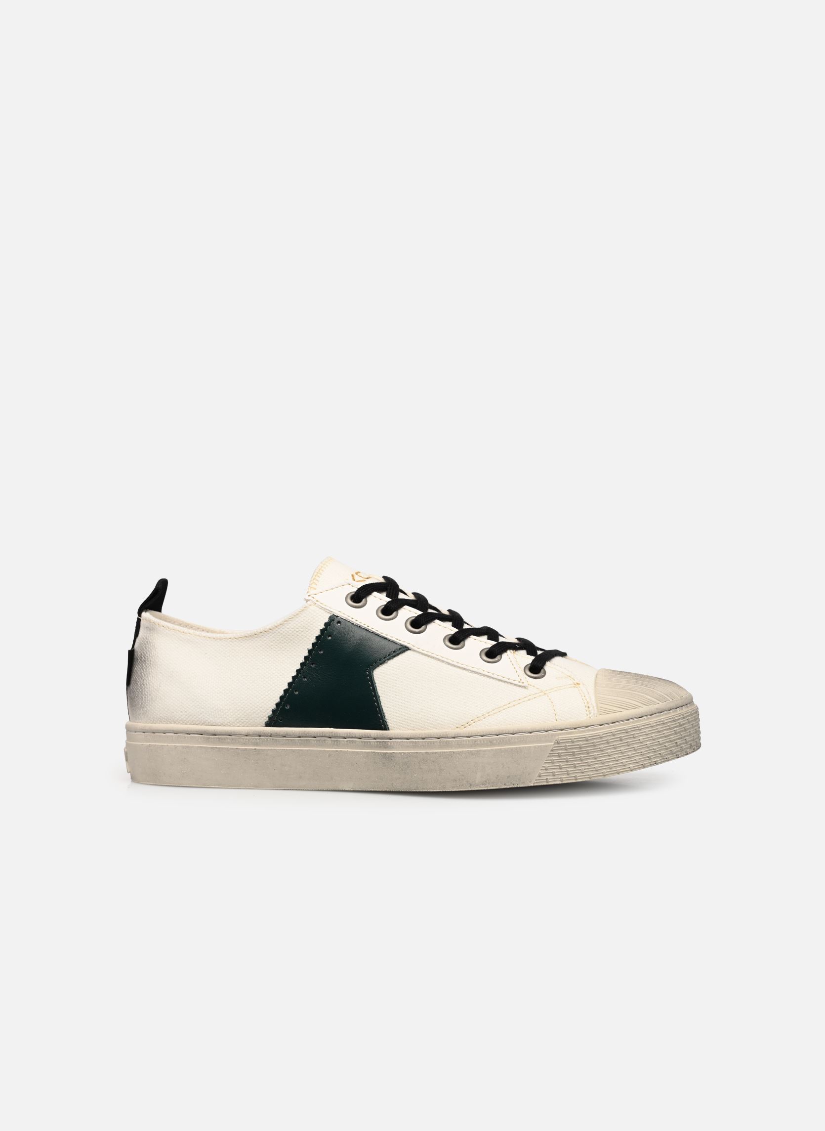 Baskets toile BACKSTAGE L8 homme blanc Kost Baskets toile BACKSTAGE L8 homme blanc ECRU+VERT