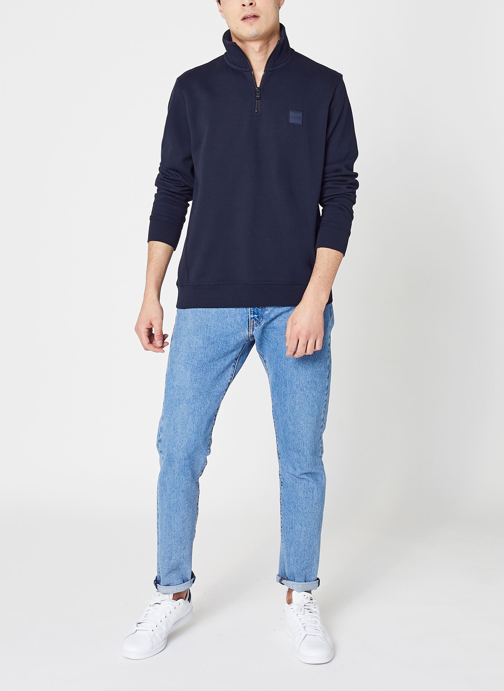 Sweats zippés Zetrust homme bleu BOSS Sweats zippés Zetrust homme bleu 404 DARK BLUE