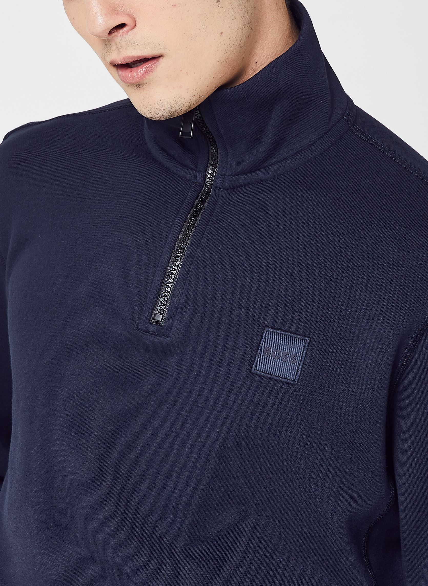 Sweats zippés Zetrust homme bleu BOSS Sweats zippés Zetrust homme bleu 404 DARK BLUE