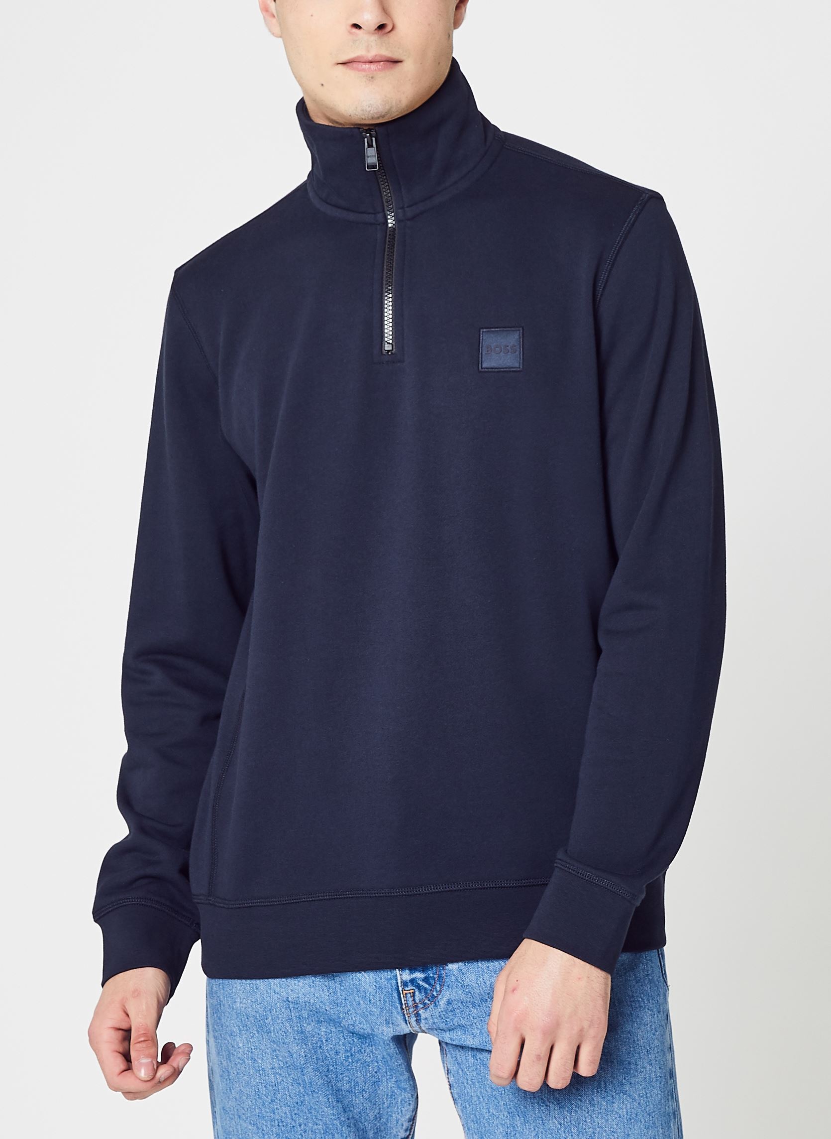 Sweats zippés Zetrust homme bleu BOSS Sweats zippés Zetrust homme bleu 404 DARK BLUE