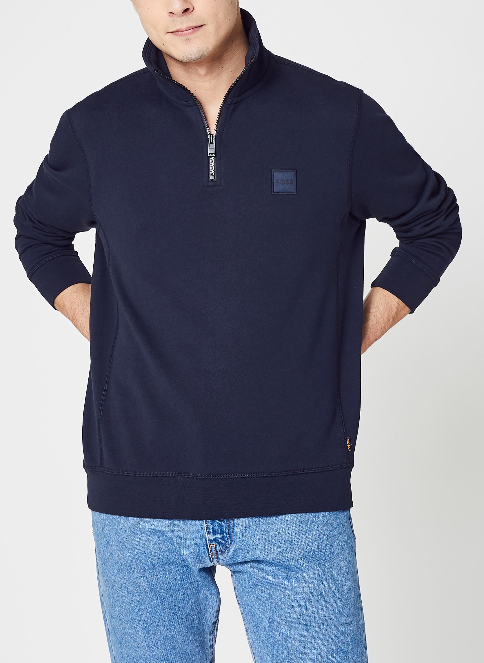 Sweat shirt BOSS Pull Zetrust Demi Zip EU - vue 6