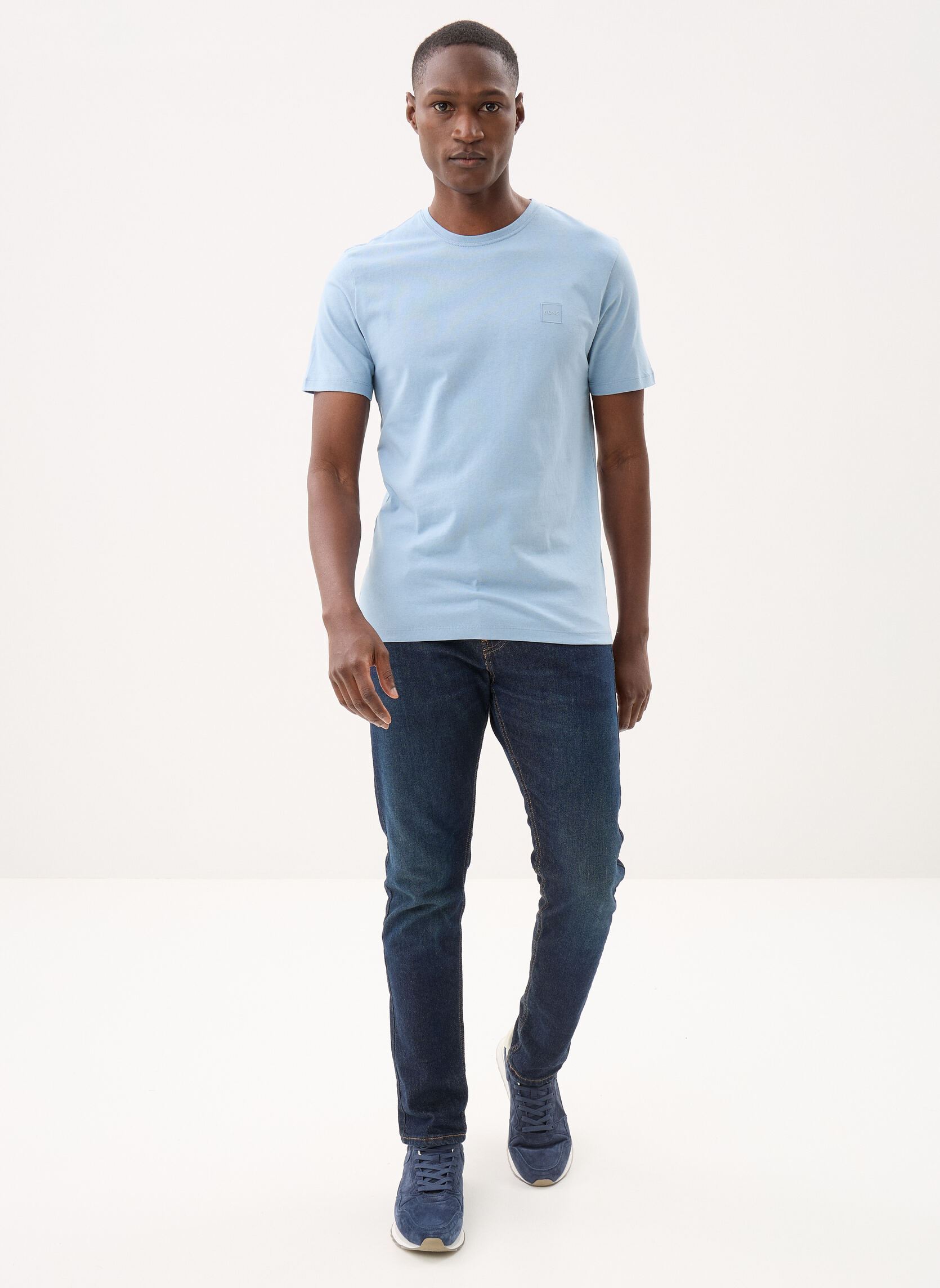 T-Shirts Tales herren blau BOSS T-Shirts Tales herren blau 458-LIGHT/PASTEL BLUE