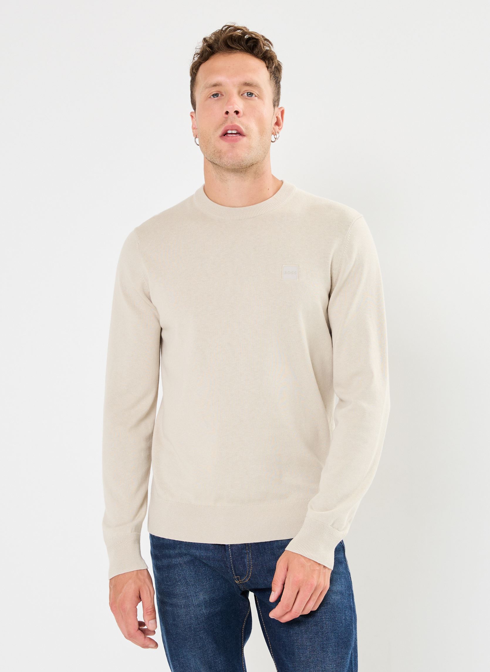 Pullover Kanovano herren beige BOSS Pullover Kanovano herren beige 271-LIGHT BEIGE
