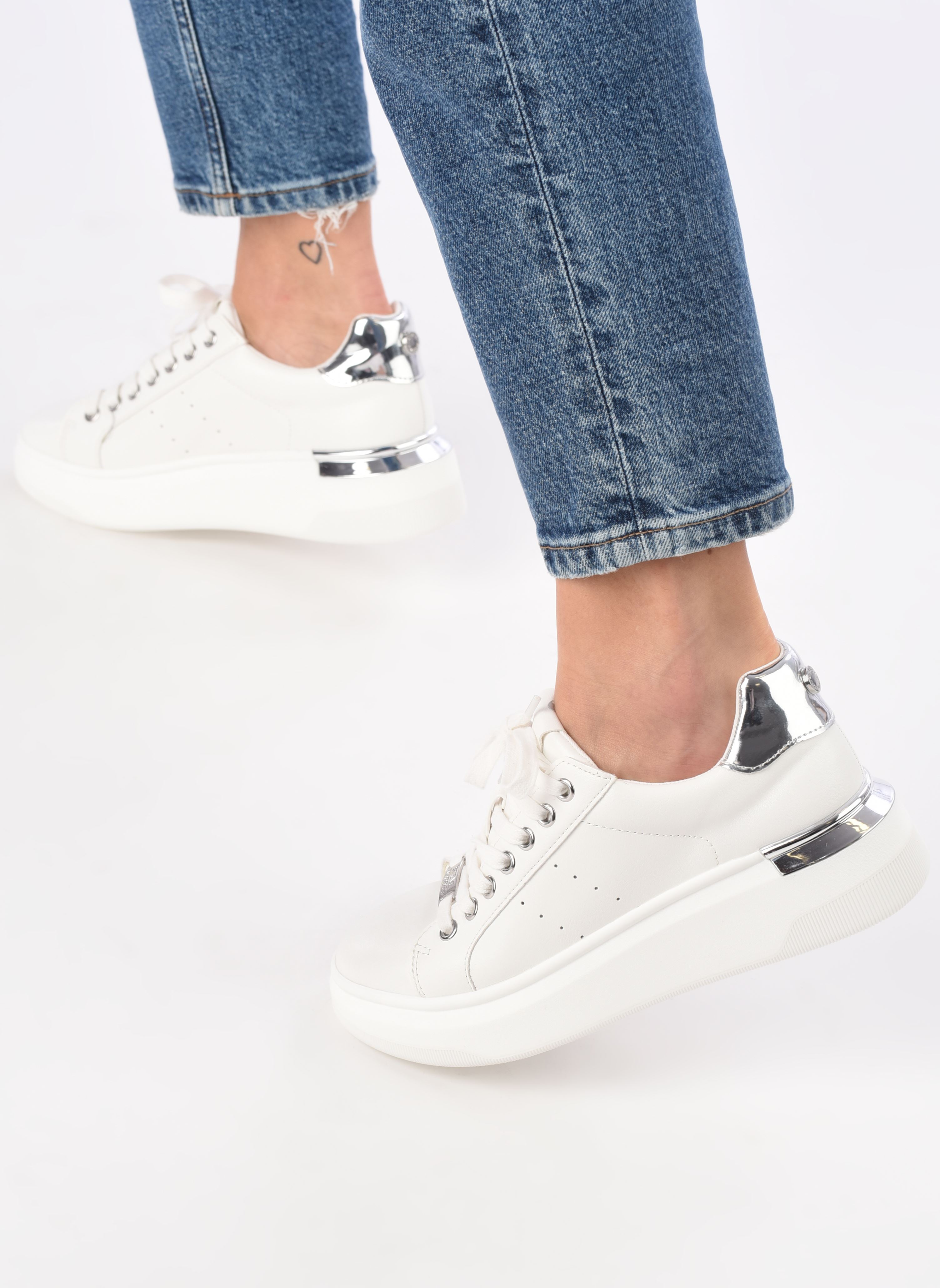 Niedrige Sneaker GLACIAL damen weiß Steve Madden Niedrige Sneaker GLACIAL damen weiß White/silver