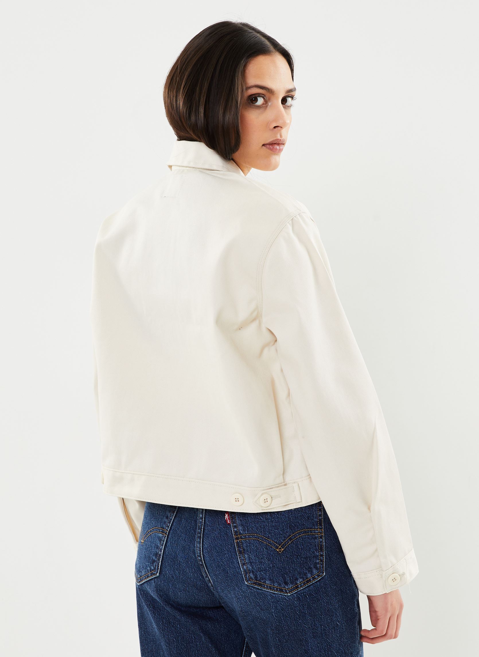 Jacken Lined Eisenhower Cropped W damen weiß Dickies Jacken Lined Eisenhower Cropped W damen weiß REC WHITECAP