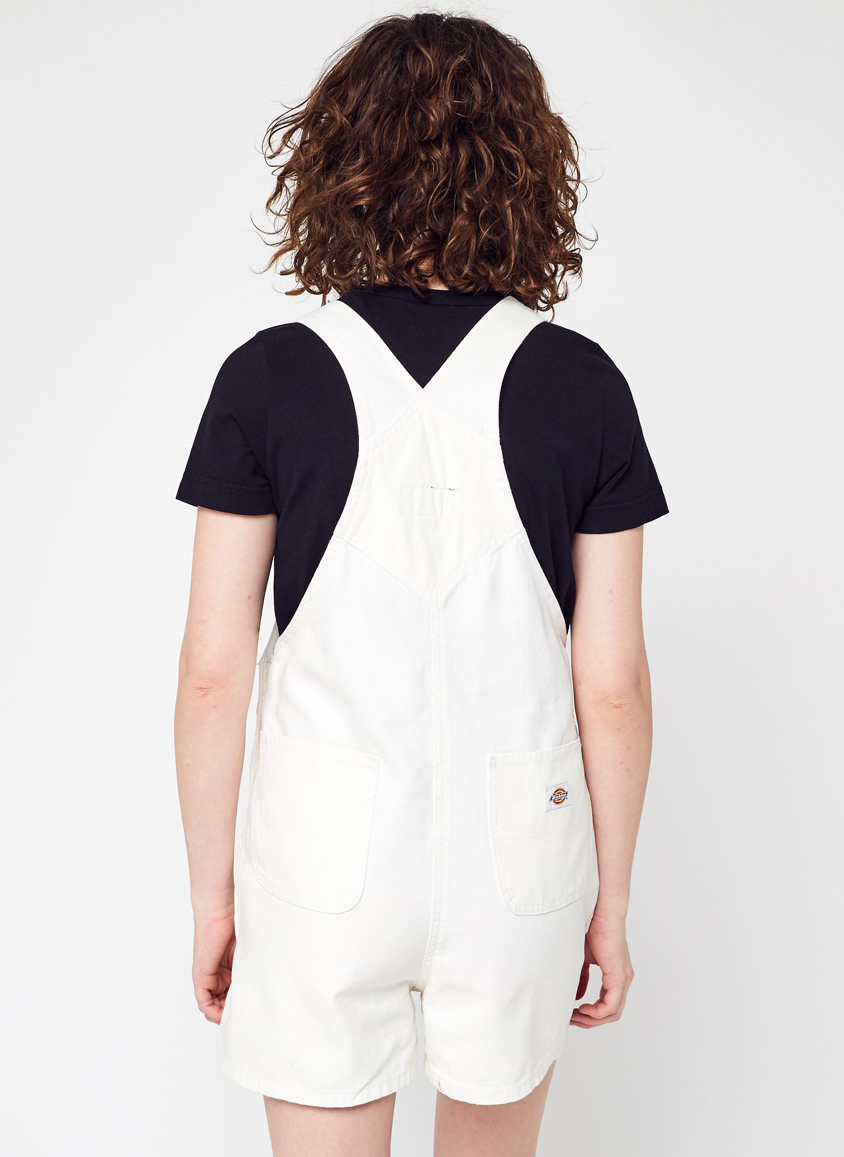 Tuinbroeken Dickies Duck Canvas Bib Short W dames wit Dickies Tuinbroeken Dickies Duck Canvas Bib Short W dames wit STONE WASHED CLOUD