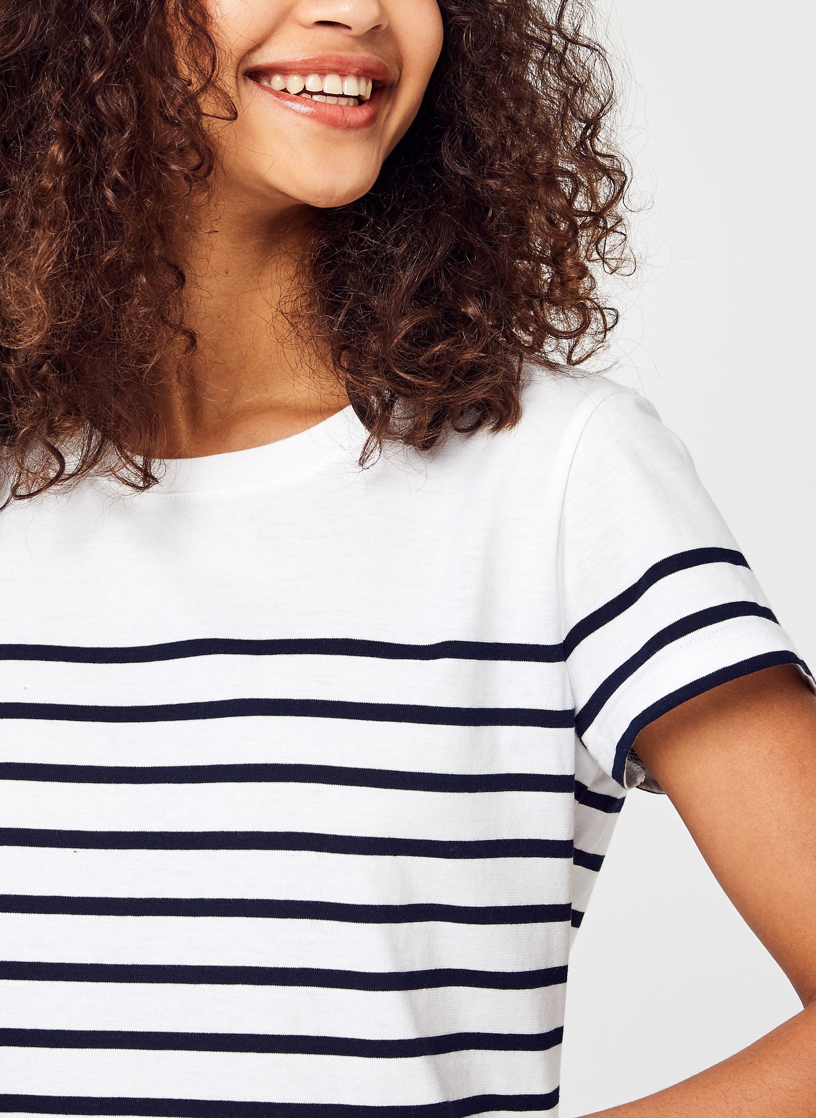 T-shirts Marinière ''Etel'' Femme dames wit Armor Lux T-shirts Marinière ''Etel'' Femme dames wit BLANC RICH NAVY
