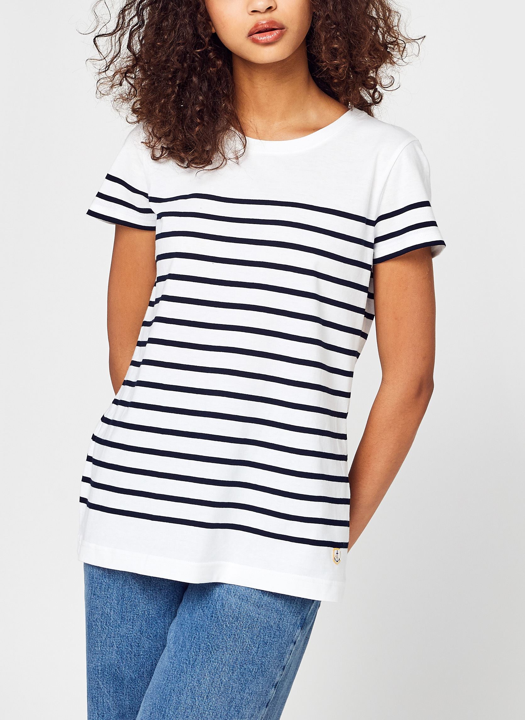T-shirts Marinière ''Etel'' Femme dames wit Armor Lux T-shirts Marinière ''Etel'' Femme dames wit BLANC RICH NAVY