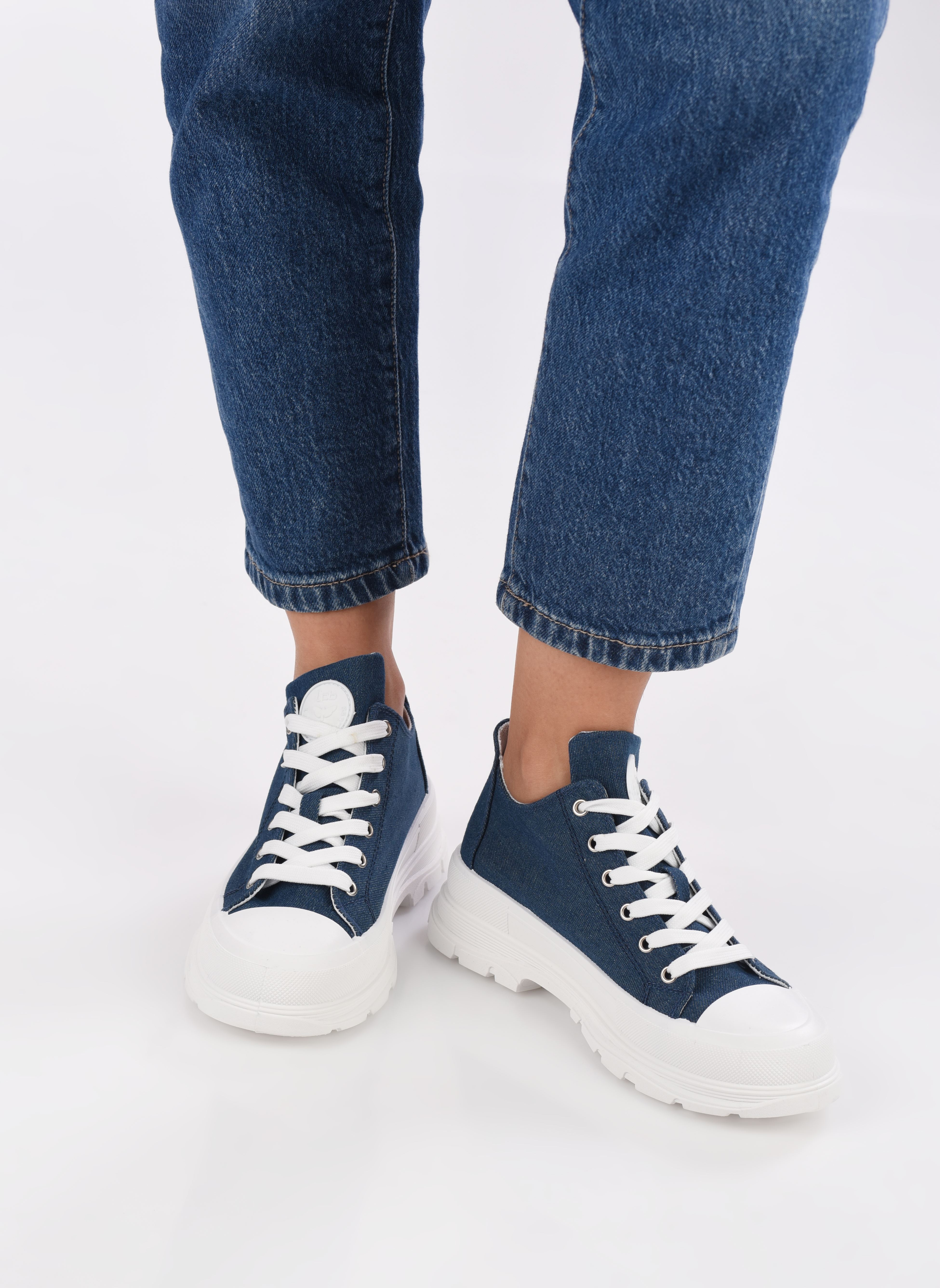 Baskets toile DENISSA femme bleu LPB -LES PETITES BOMBES Baskets toile DENISSA femme bleu Brut