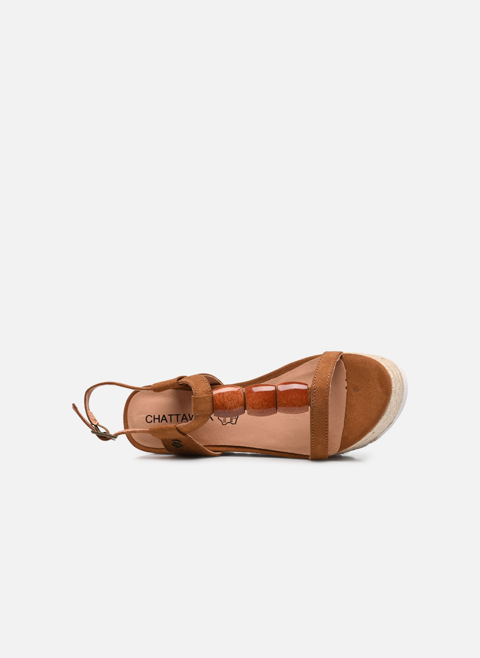 Sandalias y plataformas de cuña DUNDEE mujer marrón Chattawak Sandalias y plataformas de cuña DUNDEE mujer marrón Camel