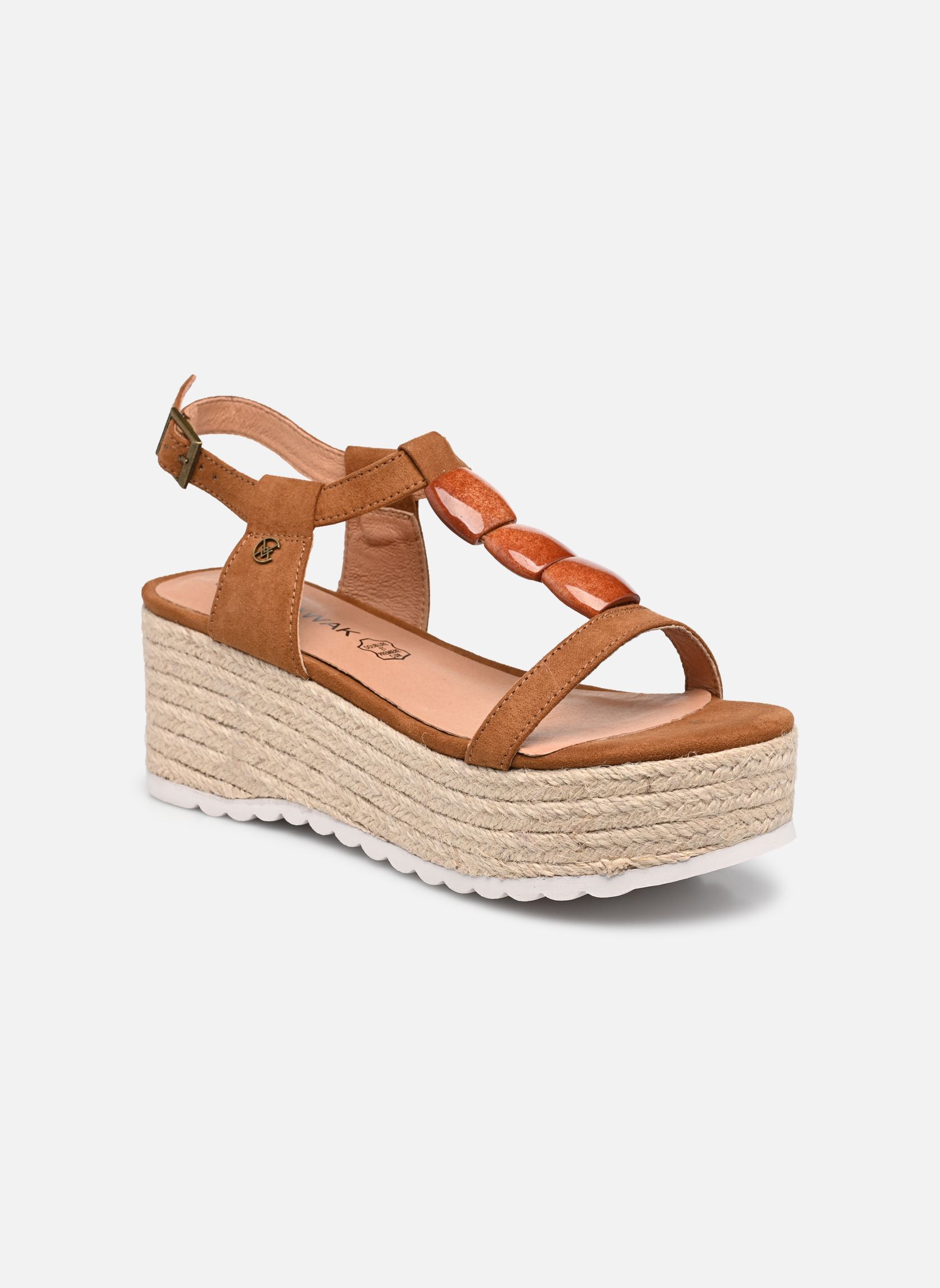 Sandalias y plataformas de cuña DUNDEE mujer marrón Chattawak Sandalias y plataformas de cuña DUNDEE mujer marrón Camel
