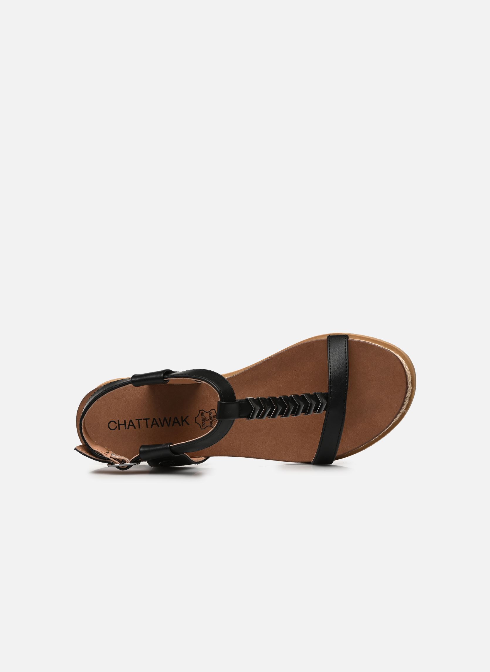 Sandales compensées et plateformes SARA femme noir Chattawak Sandales compensées et plateformes SARA femme noir Noir