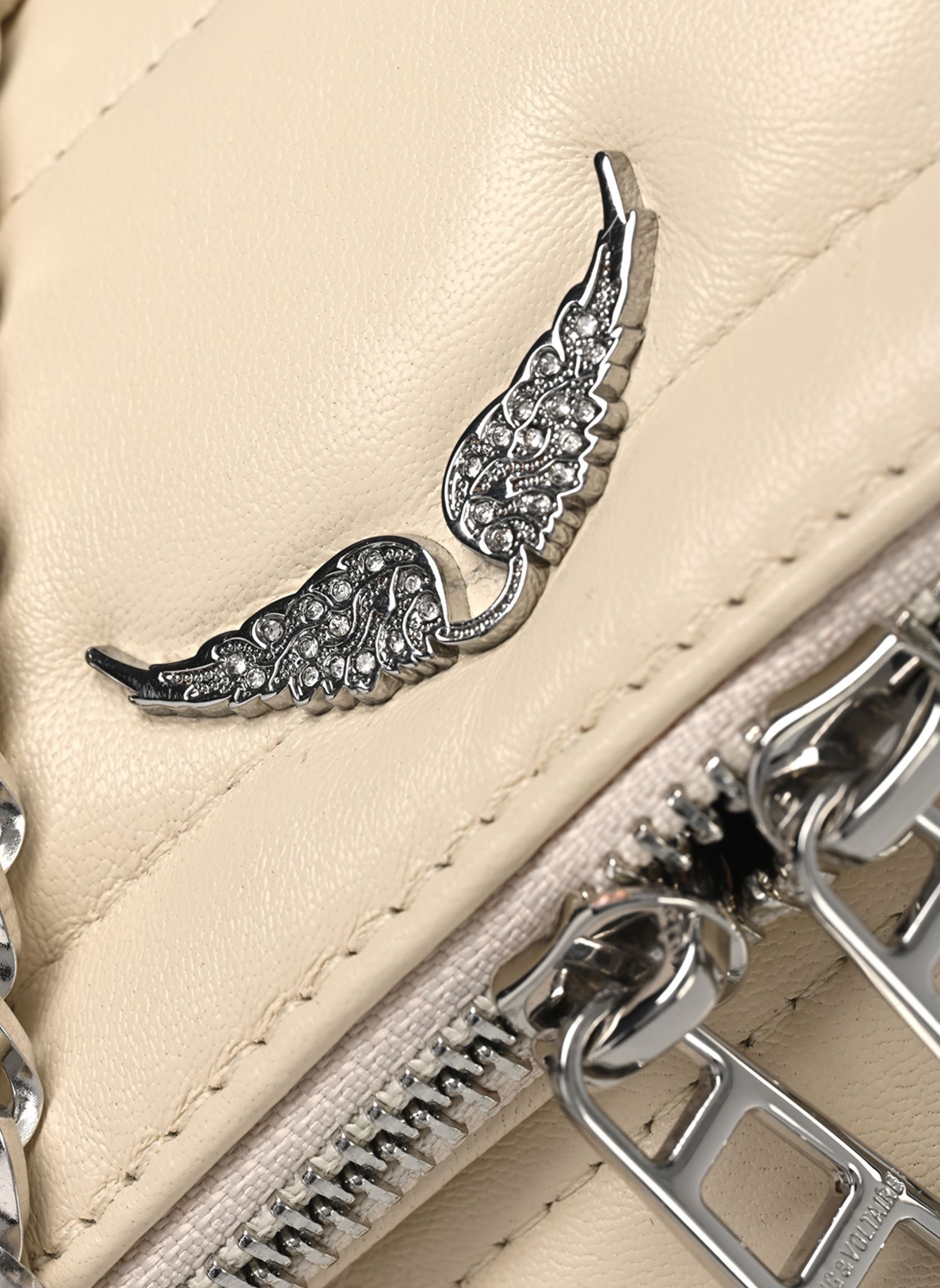 Schoudertassen Rock Nano Xl Mat Scale dames wit Zadig & Voltaire Schoudertassen Rock Nano Xl Mat Scale dames wit FLASH NEW