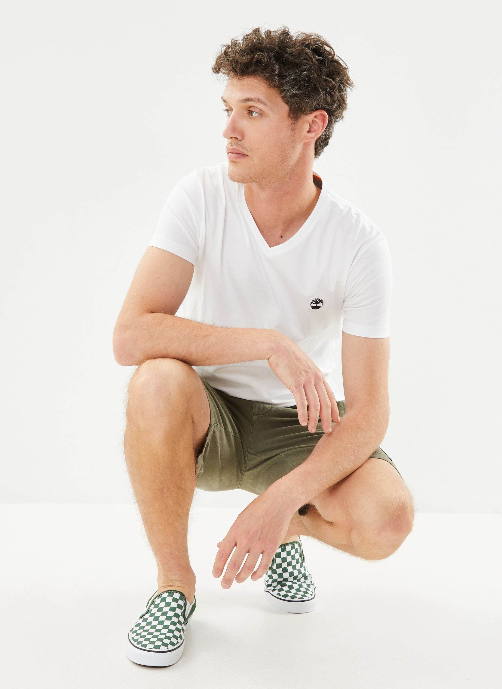Tee-shirts SS Dunstan River Jersey V Neck Tee Slim homme blanc Timberland Tee-shirts SS Dunstan River Jersey V Neck Tee Slim homme blanc 100 WHITE