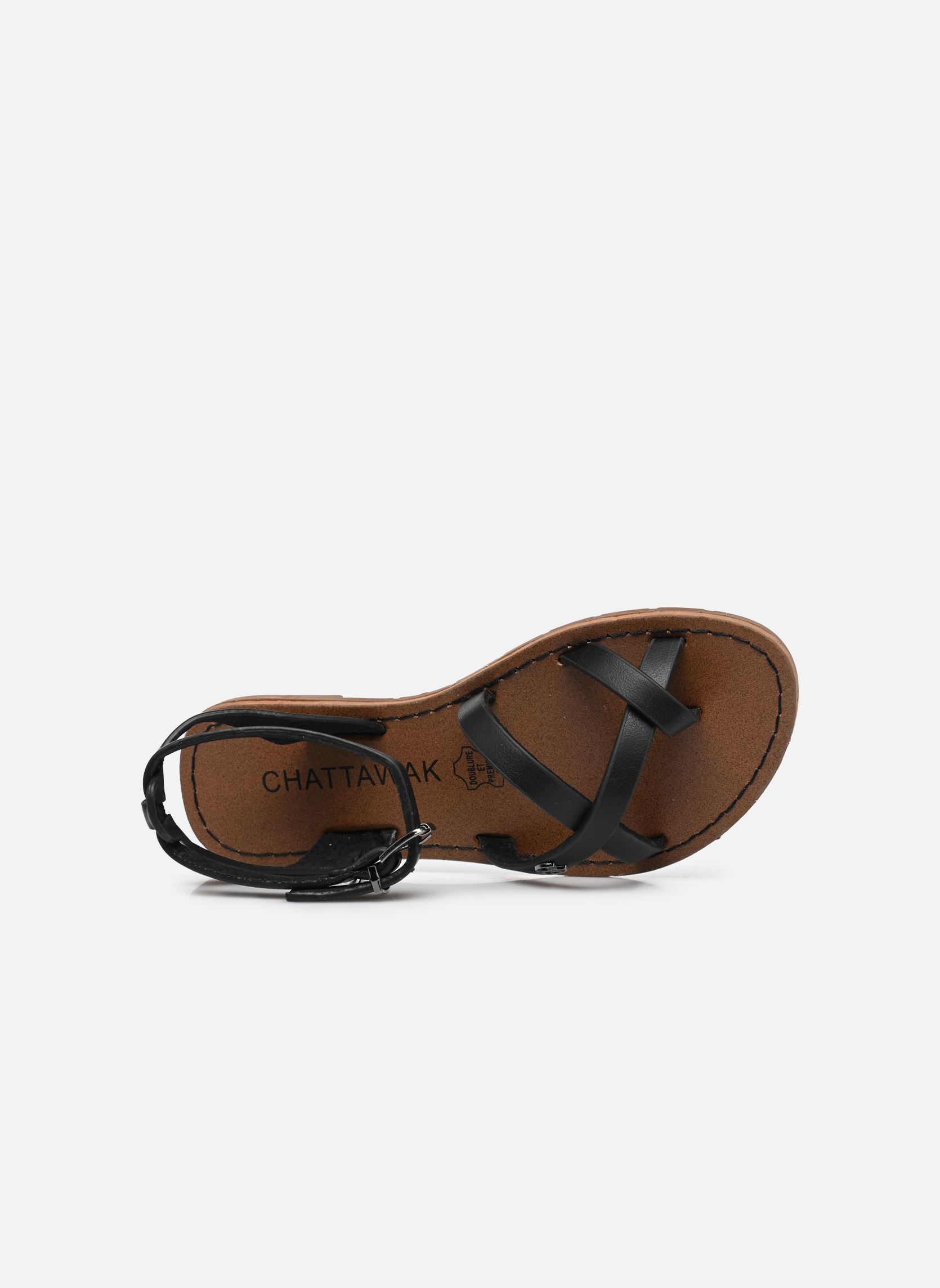Sandales PERLA K fille noir Chattawak Sandales PERLA K fille noir Black