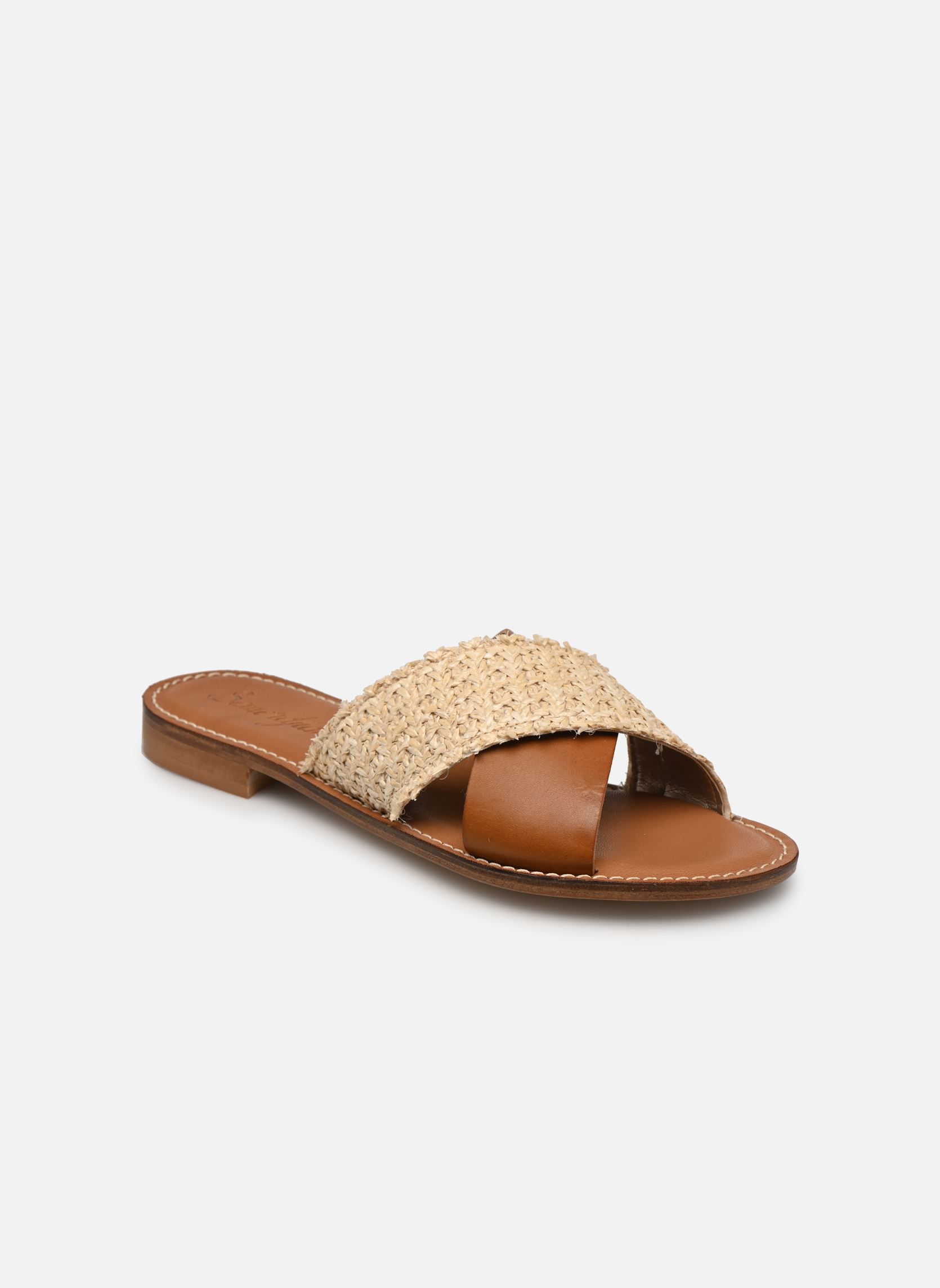 Muilen AVENA dames bruin Semerdjian Muilen AVENA dames bruin RAFFIA VACHETTA CUOIO