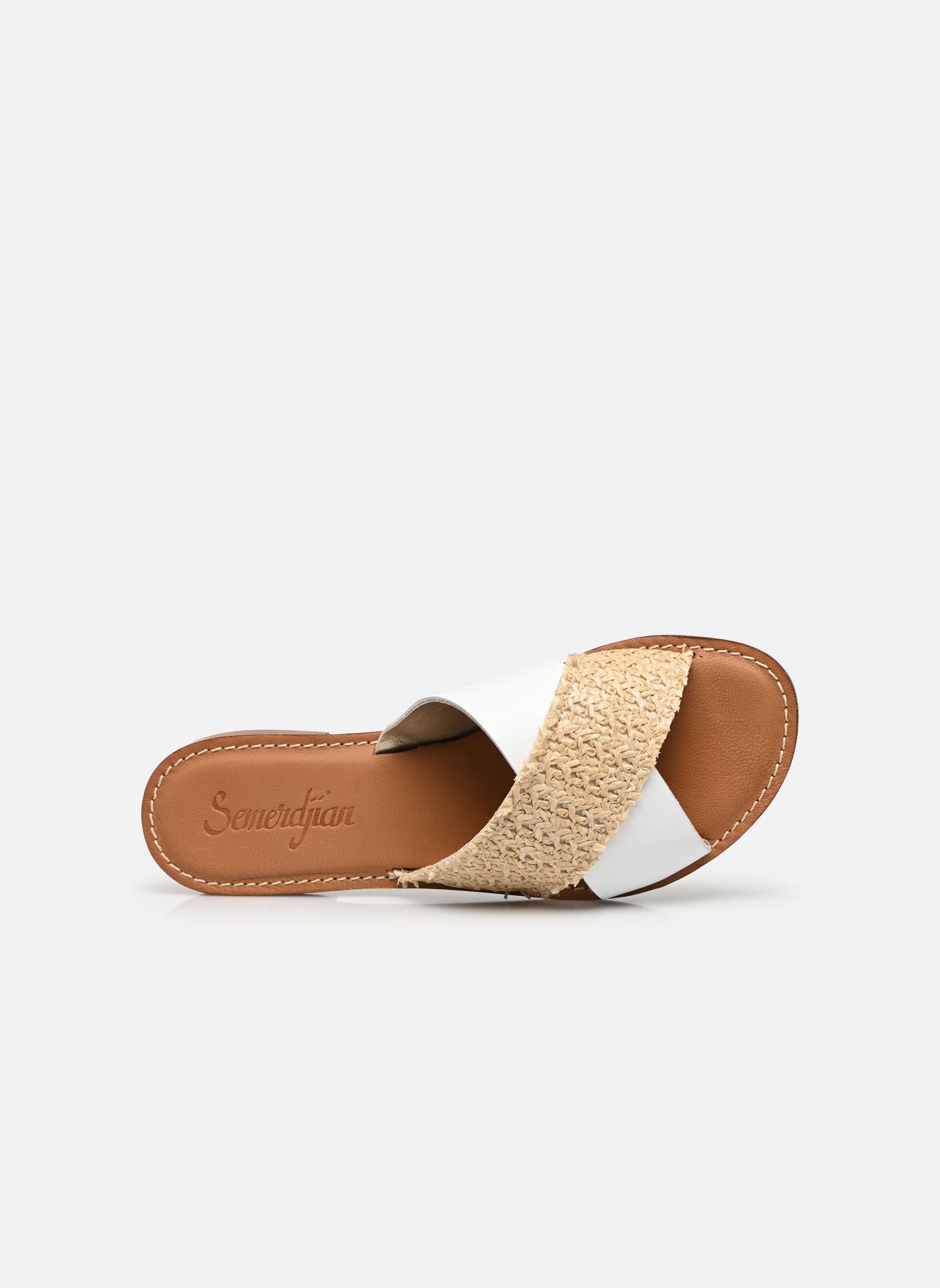 Mules AVENA femme blanc Semerdjian Mules AVENA femme blanc RAFFIA VACCHETTA BIANCO