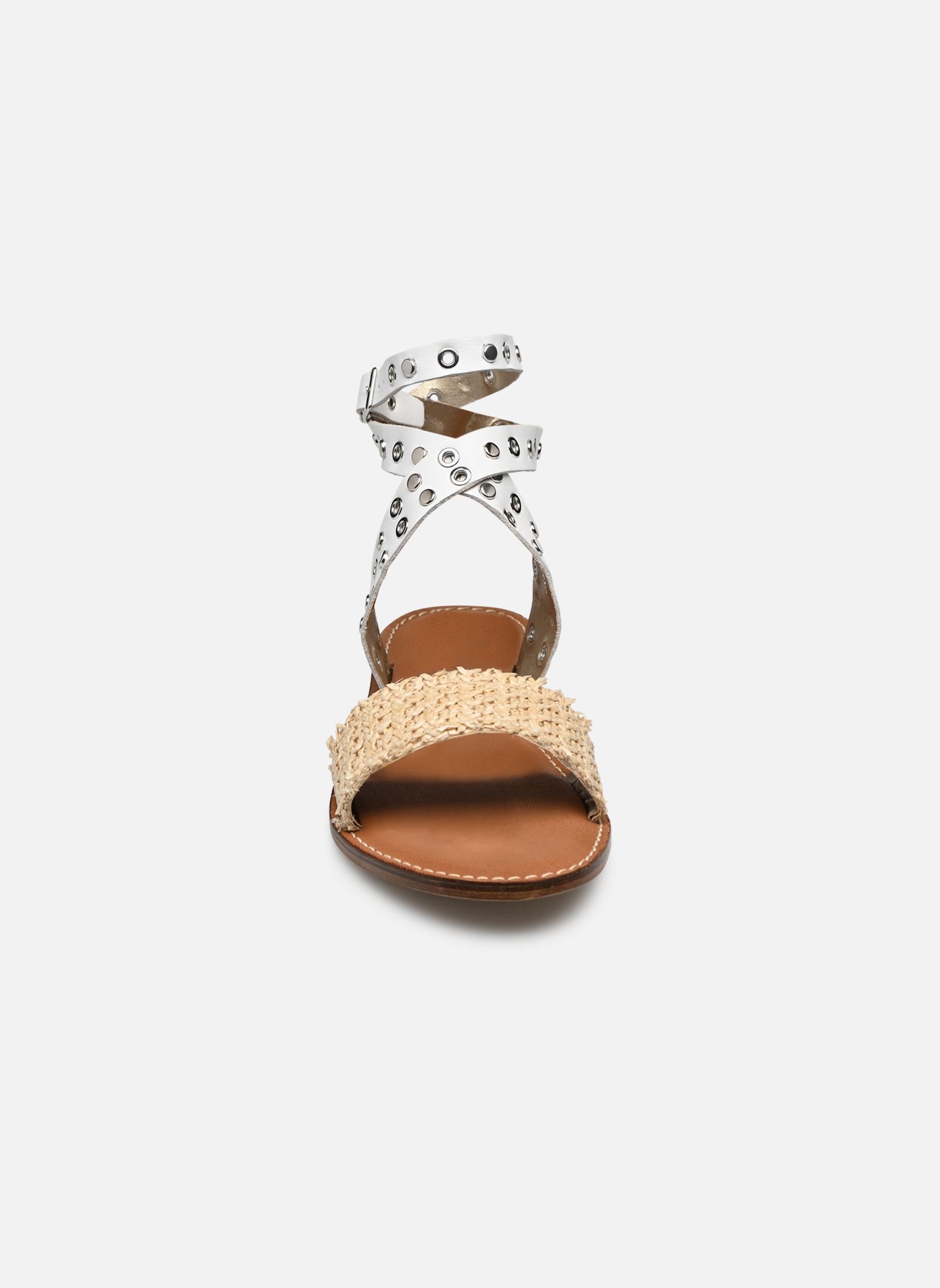 Sandales MORA femme blanc Semerdjian Sandales MORA femme blanc RAFFIA VACCHETTA BIANCO