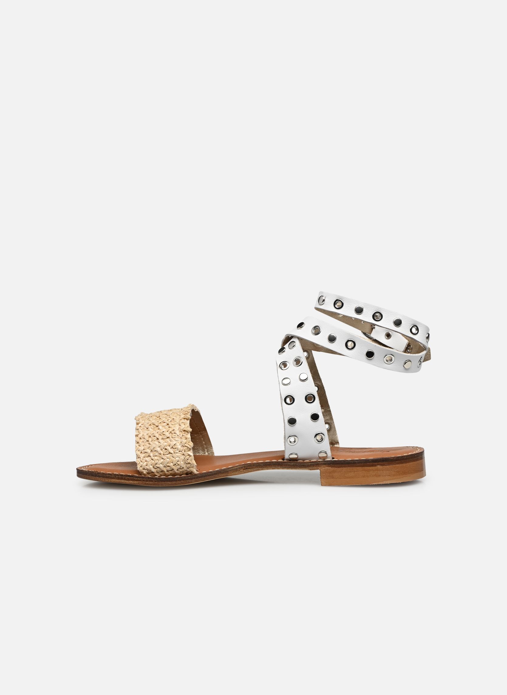 Sandales MORA femme blanc Semerdjian Sandales MORA femme blanc RAFFIA VACCHETTA BIANCO