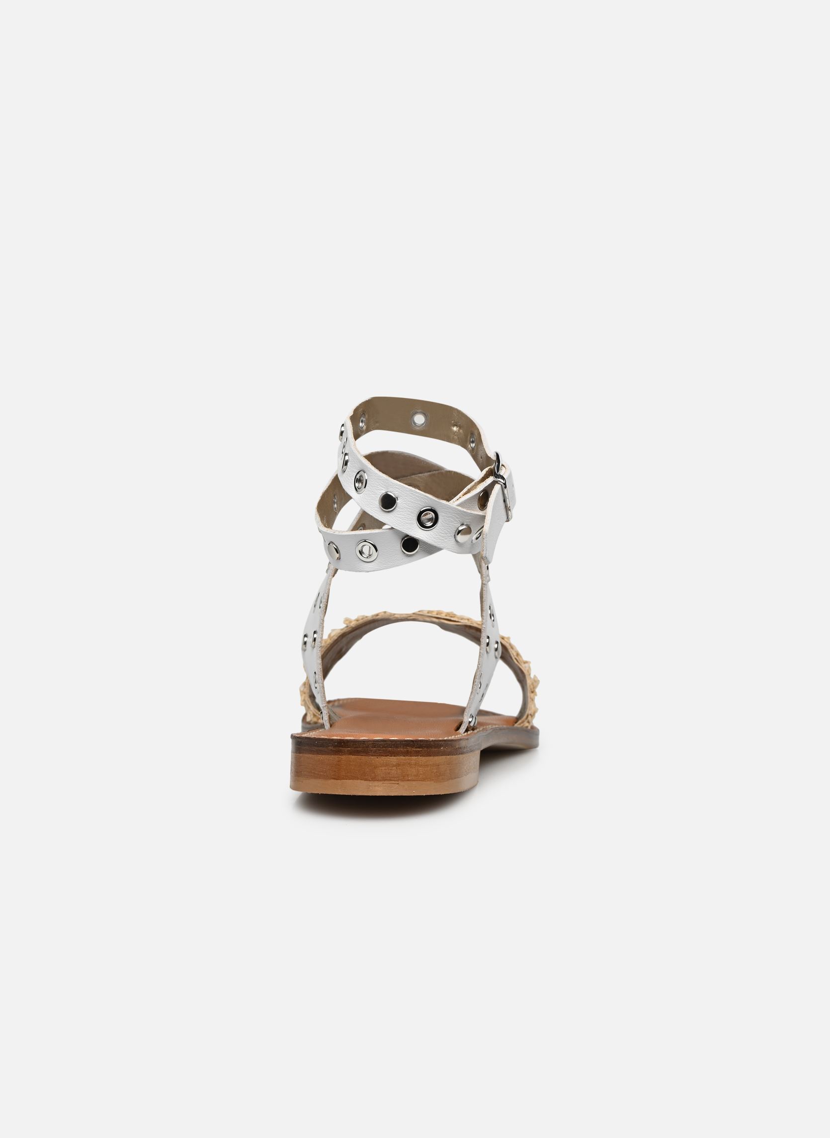 Sandales MORA femme blanc Semerdjian Sandales MORA femme blanc RAFFIA VACCHETTA BIANCO