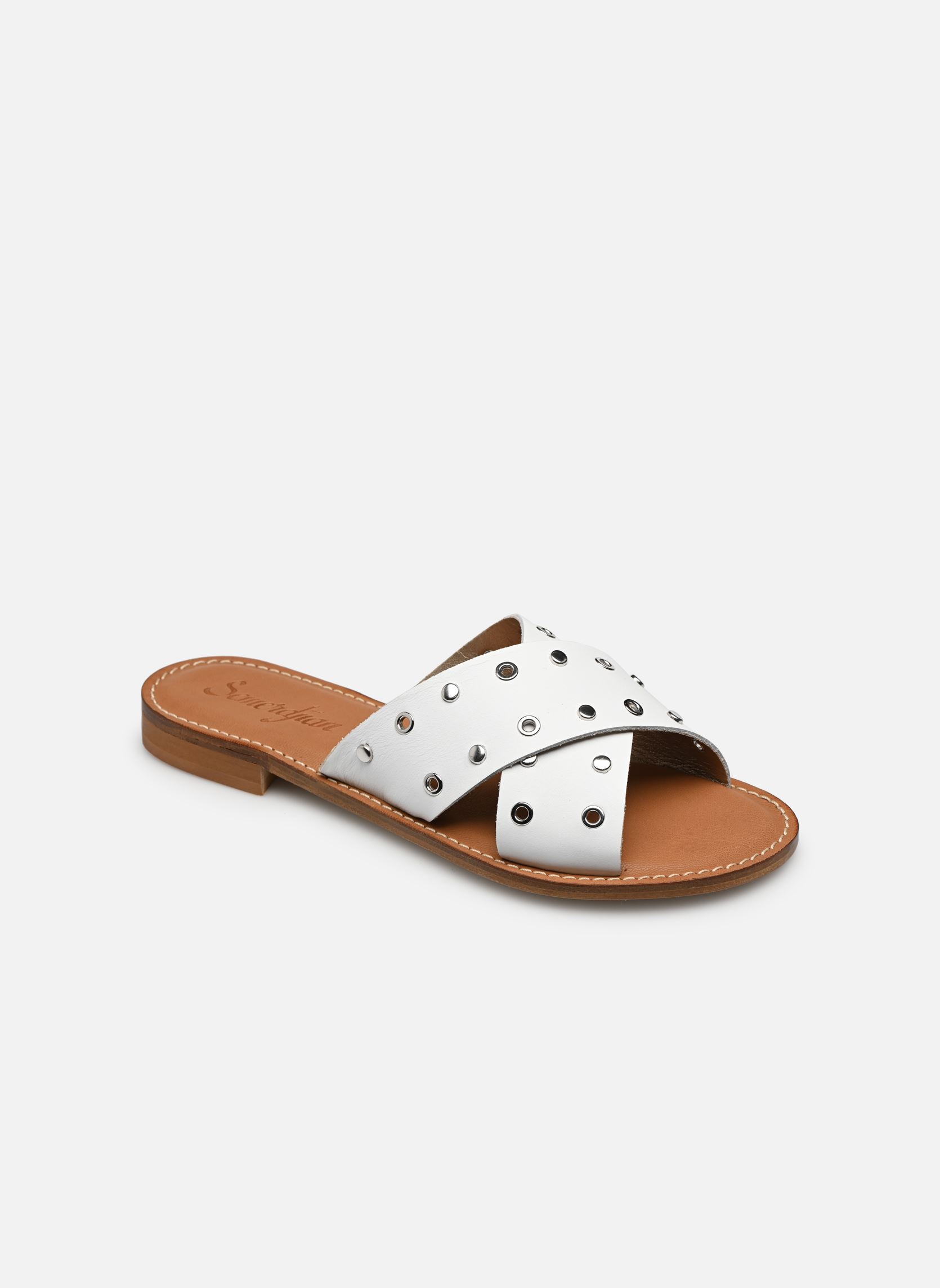 Mules ANICE femme blanc Semerdjian Mules ANICE femme blanc VACCHETTA BIANCO
