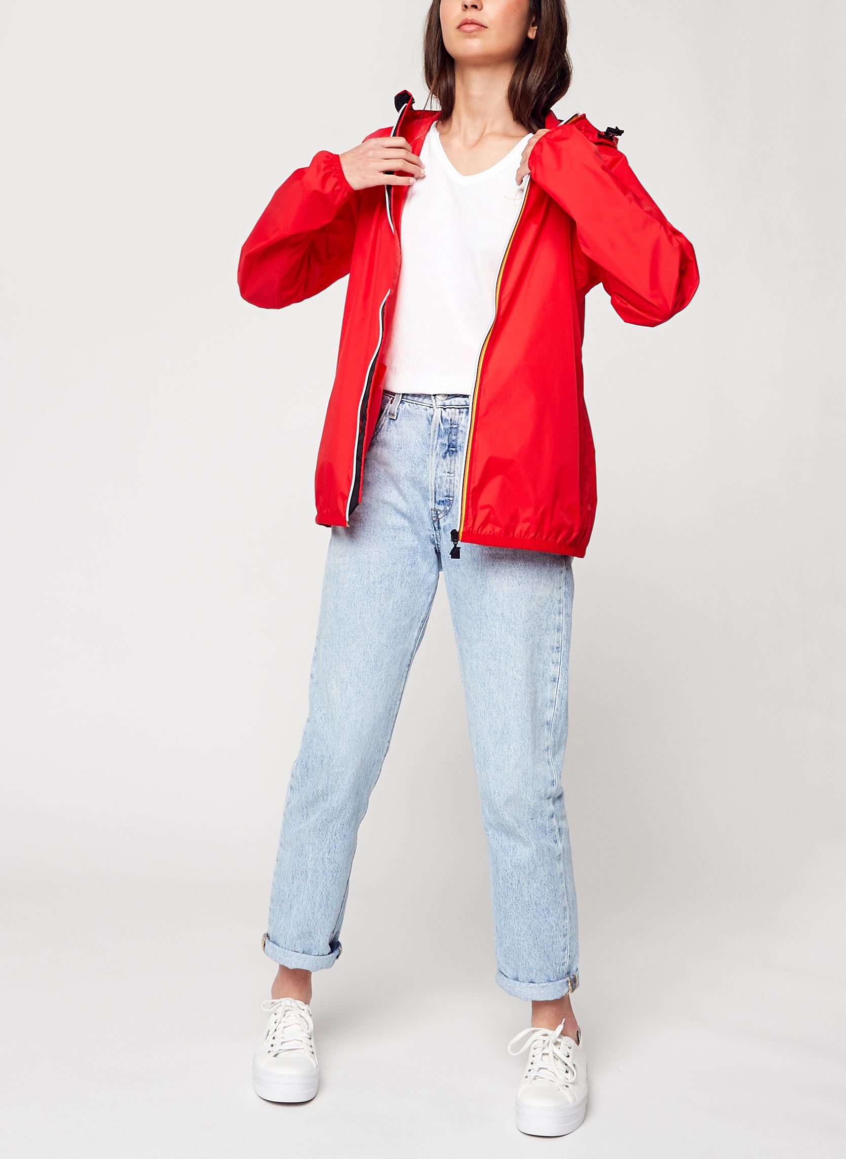 Vestes imperméable Le Vrai 3.0 Claude W - Unisexe femme rouge K-Way Vestes imperméable Le Vrai 3.0 Claude W - Unisexe femme rouge RED