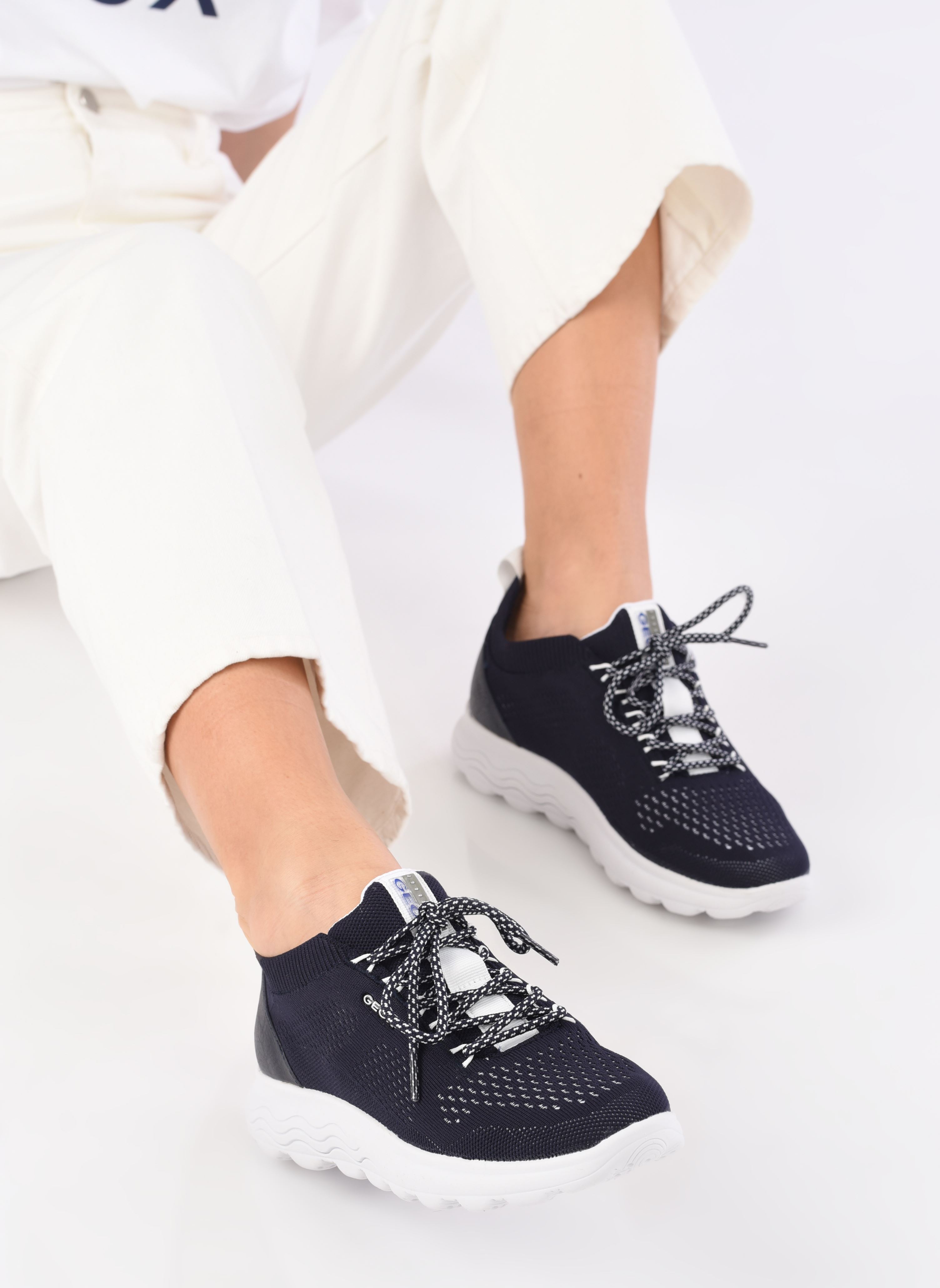 Niedrige Sneaker D SPHERICA A D15NUA damen blau Geox Niedrige Sneaker D SPHERICA A D15NUA damen blau Bleu marine