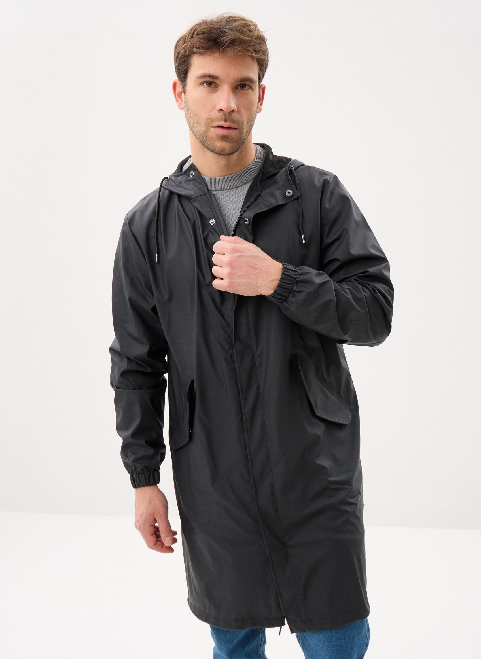Vestes imperméables Fishtail Parka W3 - Unisexe M homme noir Rains Vestes imperméables Fishtail Parka W3 - Unisexe M homme noir BLACK