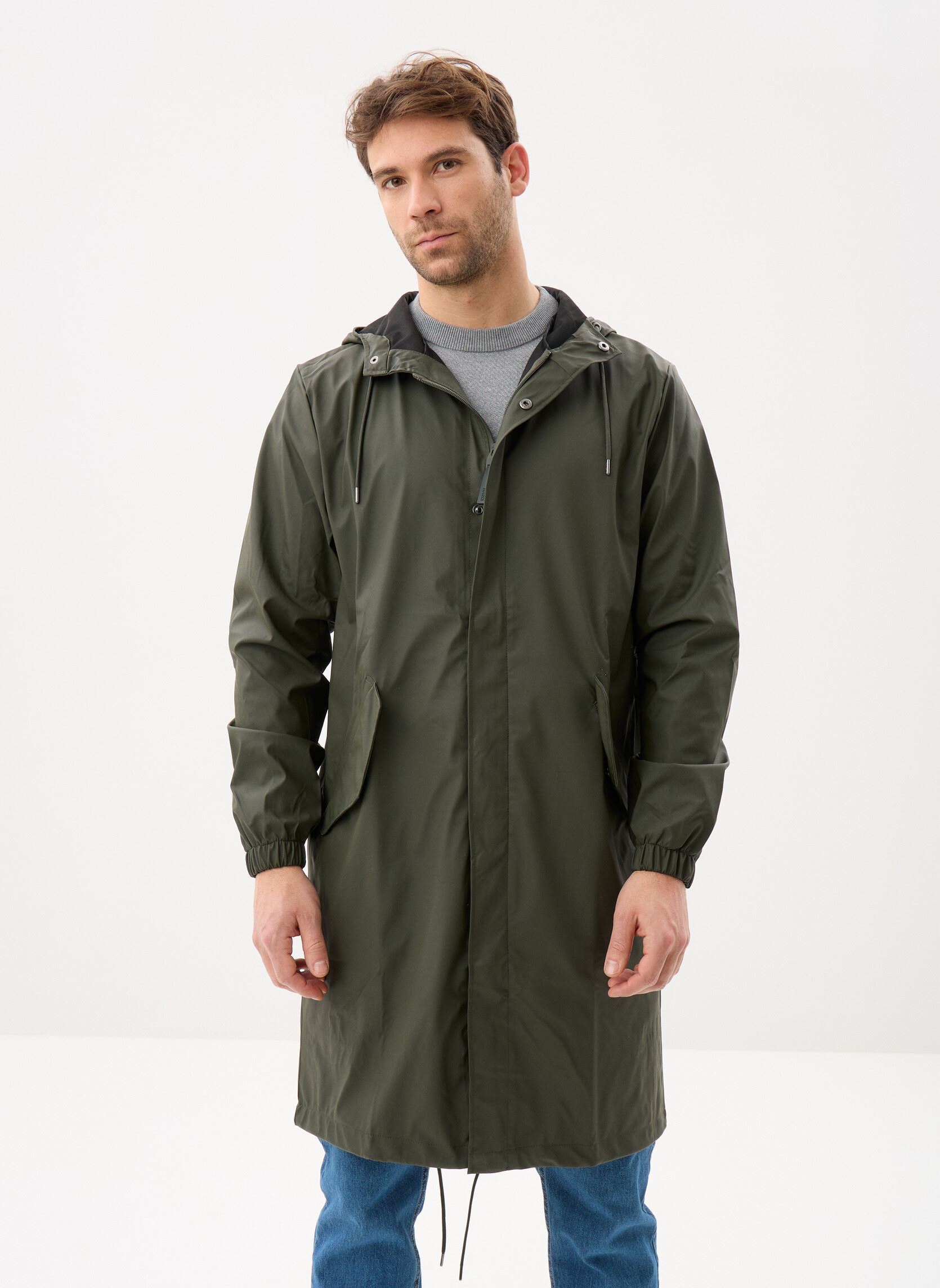 Waterdichte jassen Fishtail Parka W3 - Unisexe M heren groen Rains Waterdichte jassen Fishtail Parka W3 - Unisexe M heren groen GREEN
