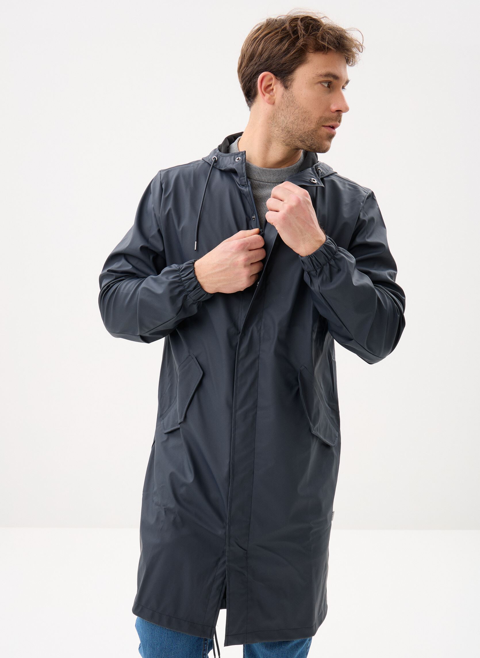 Vestes imperméables Fishtail Parka W3 - Unisexe M homme bleu Rains Vestes imperméables Fishtail Parka W3 - Unisexe M homme bleu NAVY