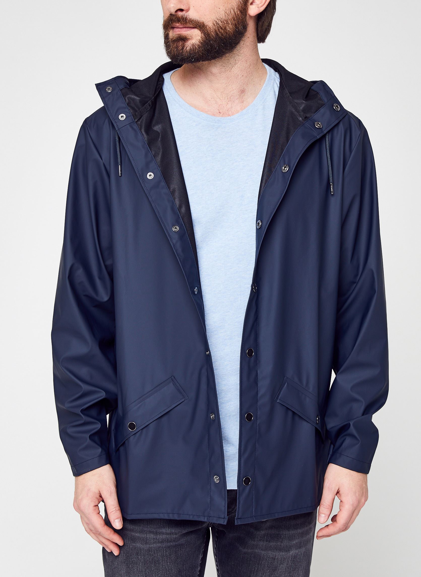 Vestes imperméables Jacket W3 - Unisexe M homme bleu Rains Vestes imperméables Jacket W3 - Unisexe M homme bleu NAVY