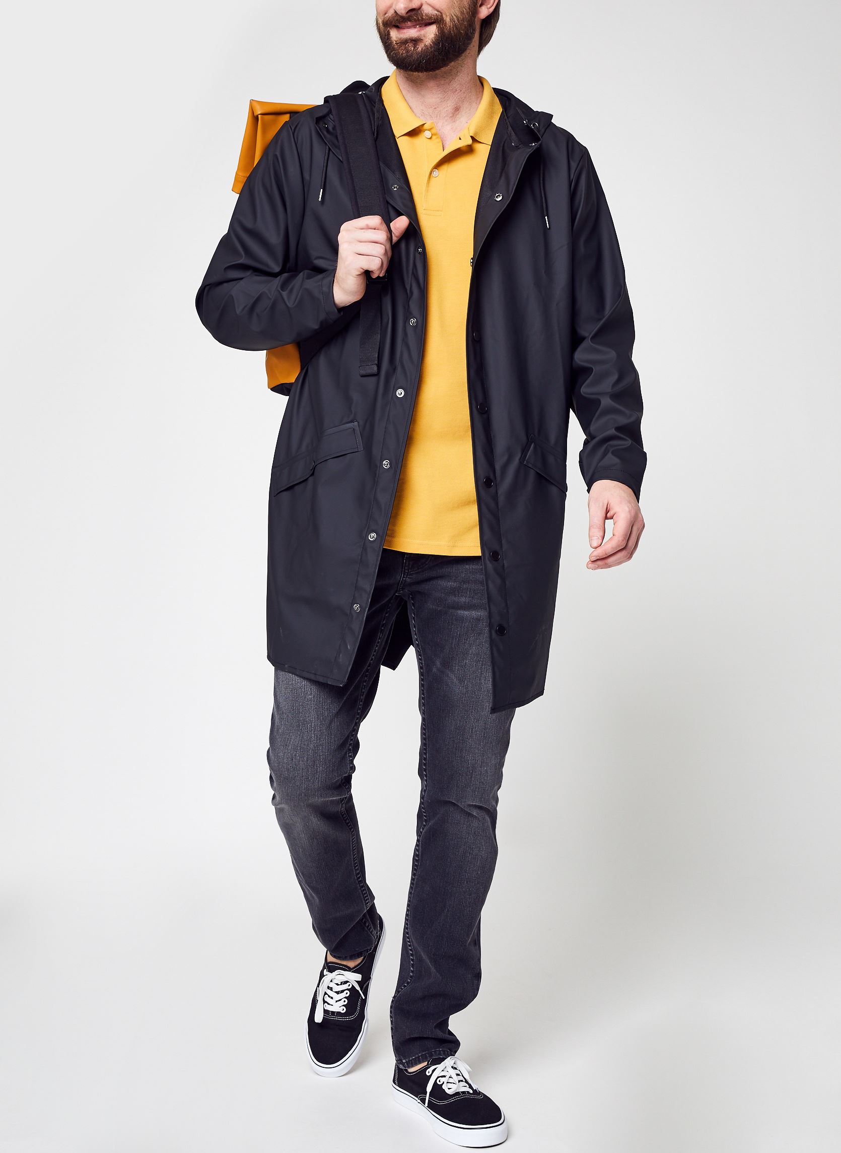 Wasserdichte Jacken Long Jacket W3 - Unisexe M herren schwarz Rains Wasserdichte Jacken Long Jacket W3 - Unisexe M herren schwarz BLACK