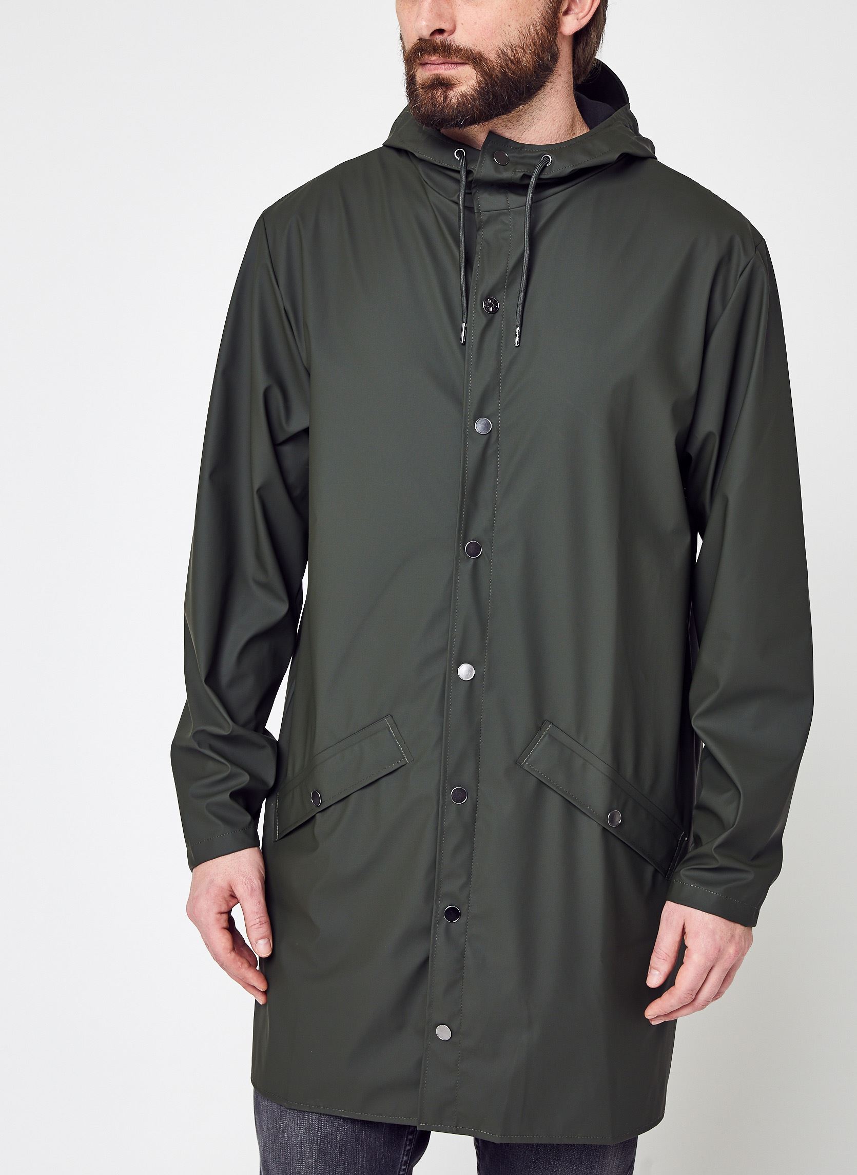 Giacche impermeabili Long Jacket W3 - Unisexe M uomo verde Rains Giacche impermeabili Long Jacket W3 - Unisexe M uomo verde GREEN