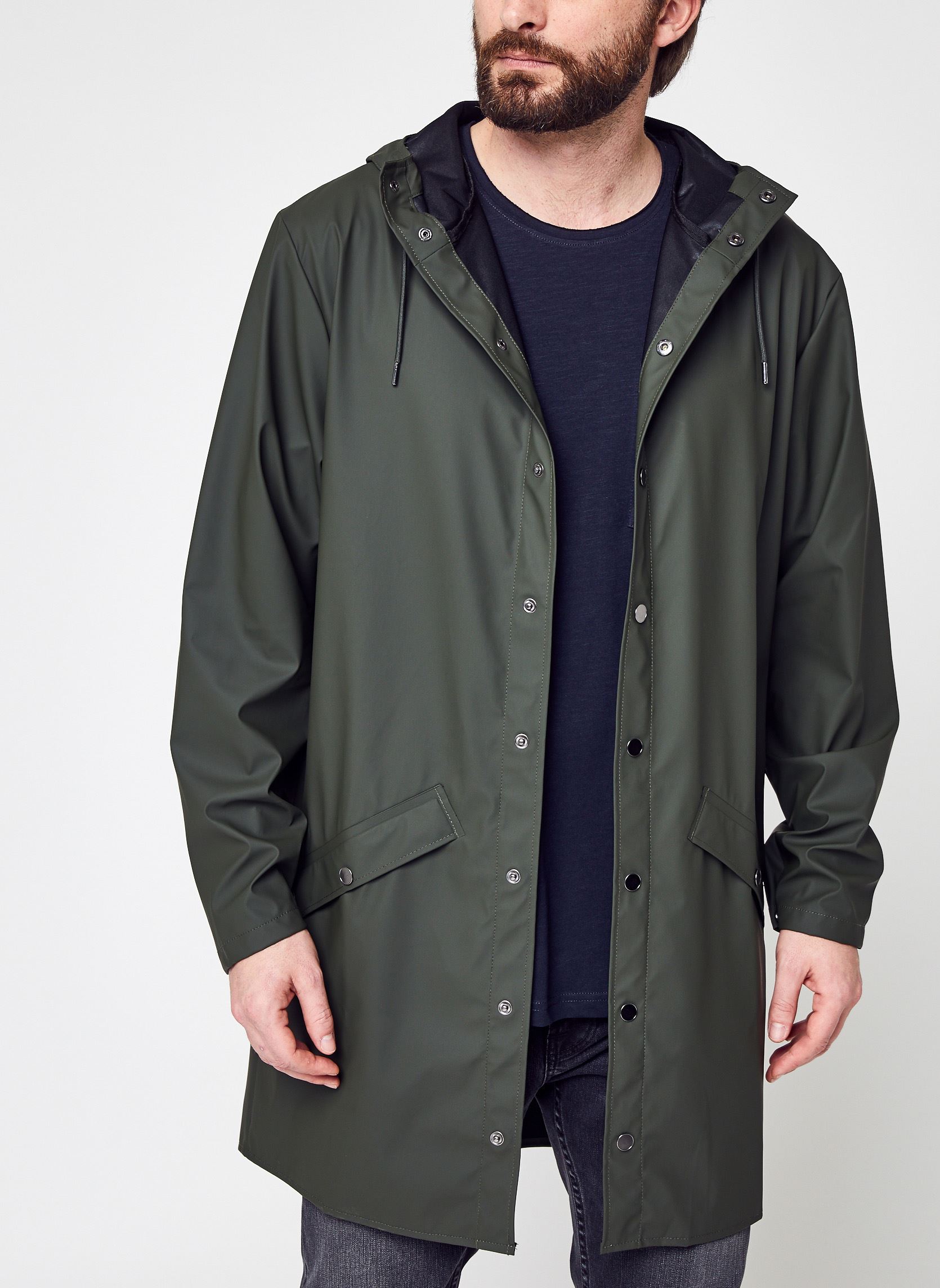 Giacche impermeabili Long Jacket W3 - Unisexe M uomo verde Rains Giacche impermeabili Long Jacket W3 - Unisexe M uomo verde GREEN