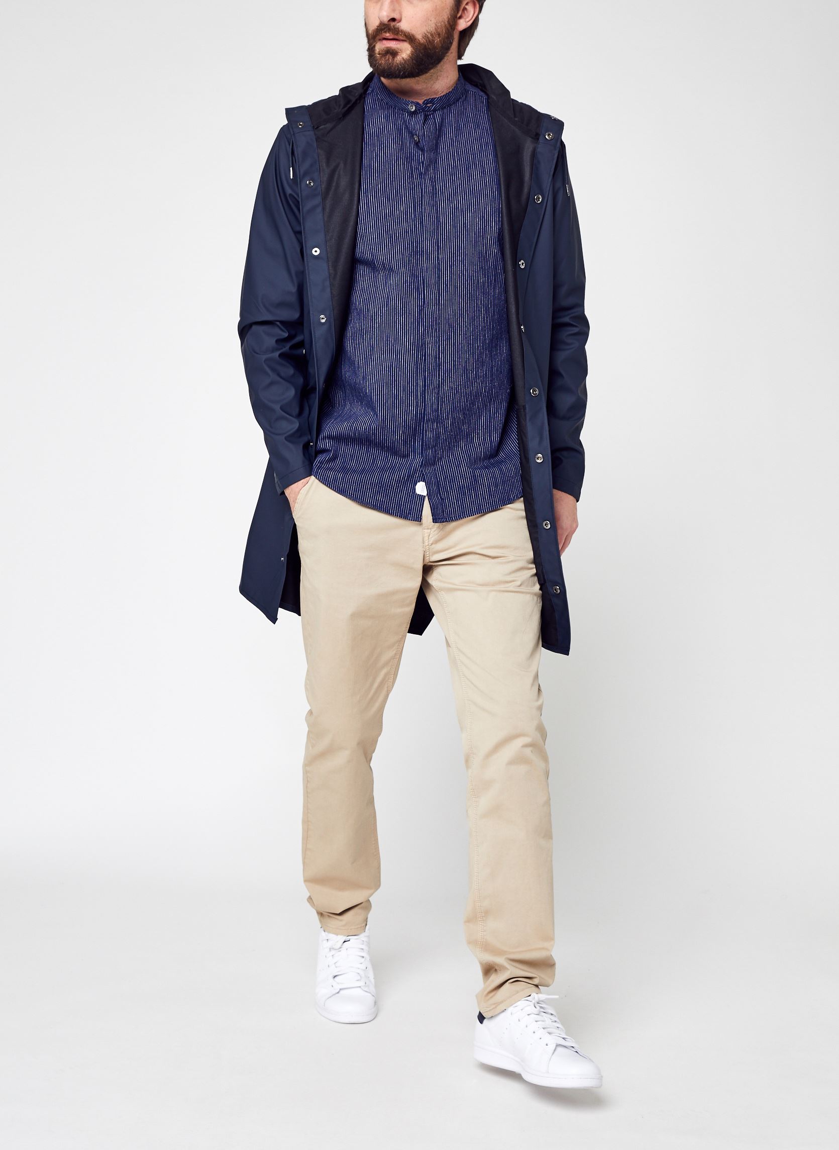 Vestes imperméables Long Jacket W3 - Unisexe M homme bleu Rains Vestes imperméables Long Jacket W3 - Unisexe M homme bleu NAVY