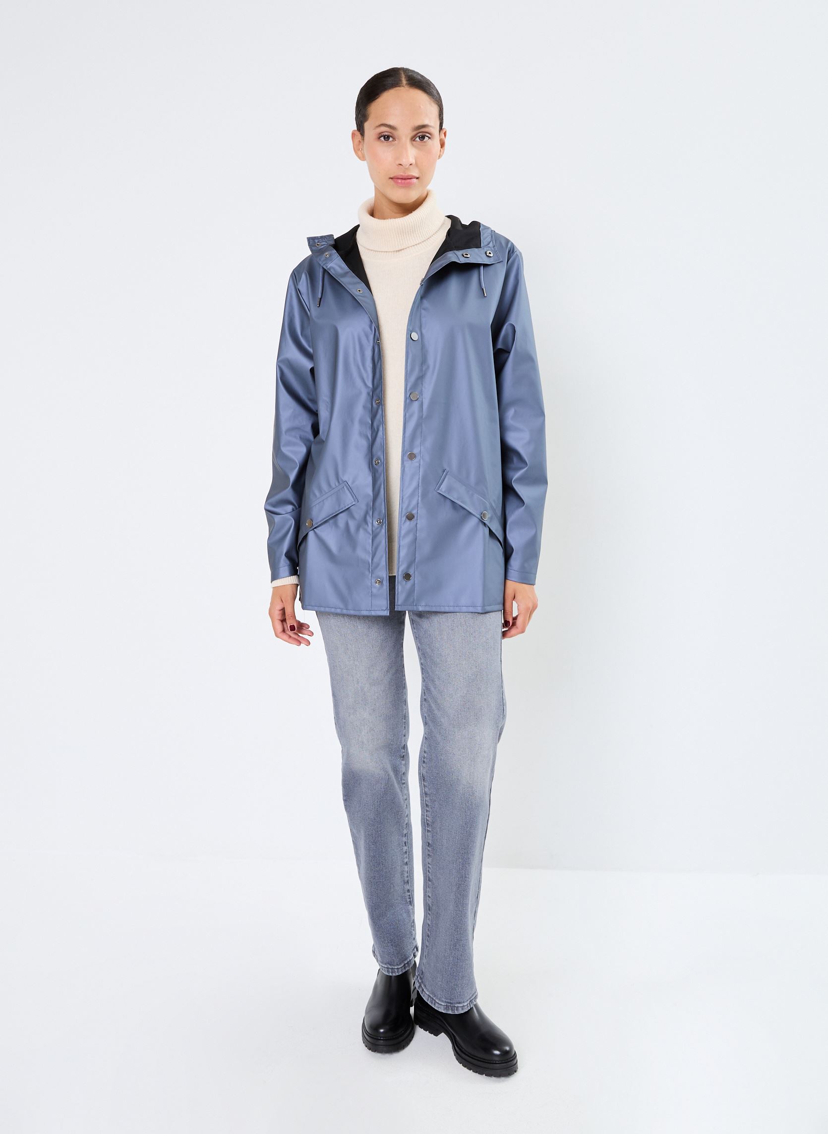 Regenjacken Jacket W3 - Unisexe blau Rains Regenjacken Jacket W3 - Unisexe blau BAY