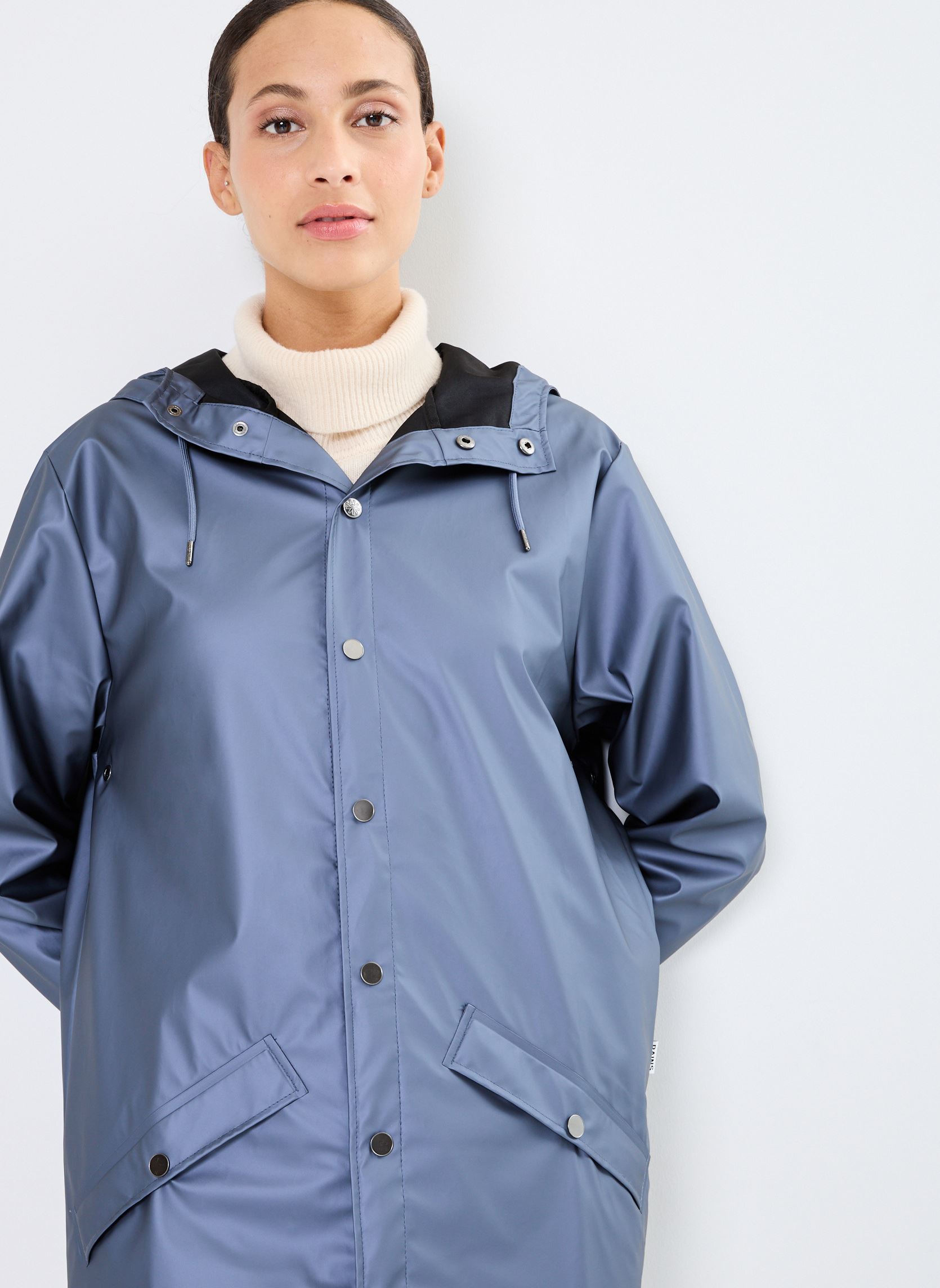 Regenjacken Jacket W3 - Unisexe blau Rains Regenjacken Jacket W3 - Unisexe blau BAY