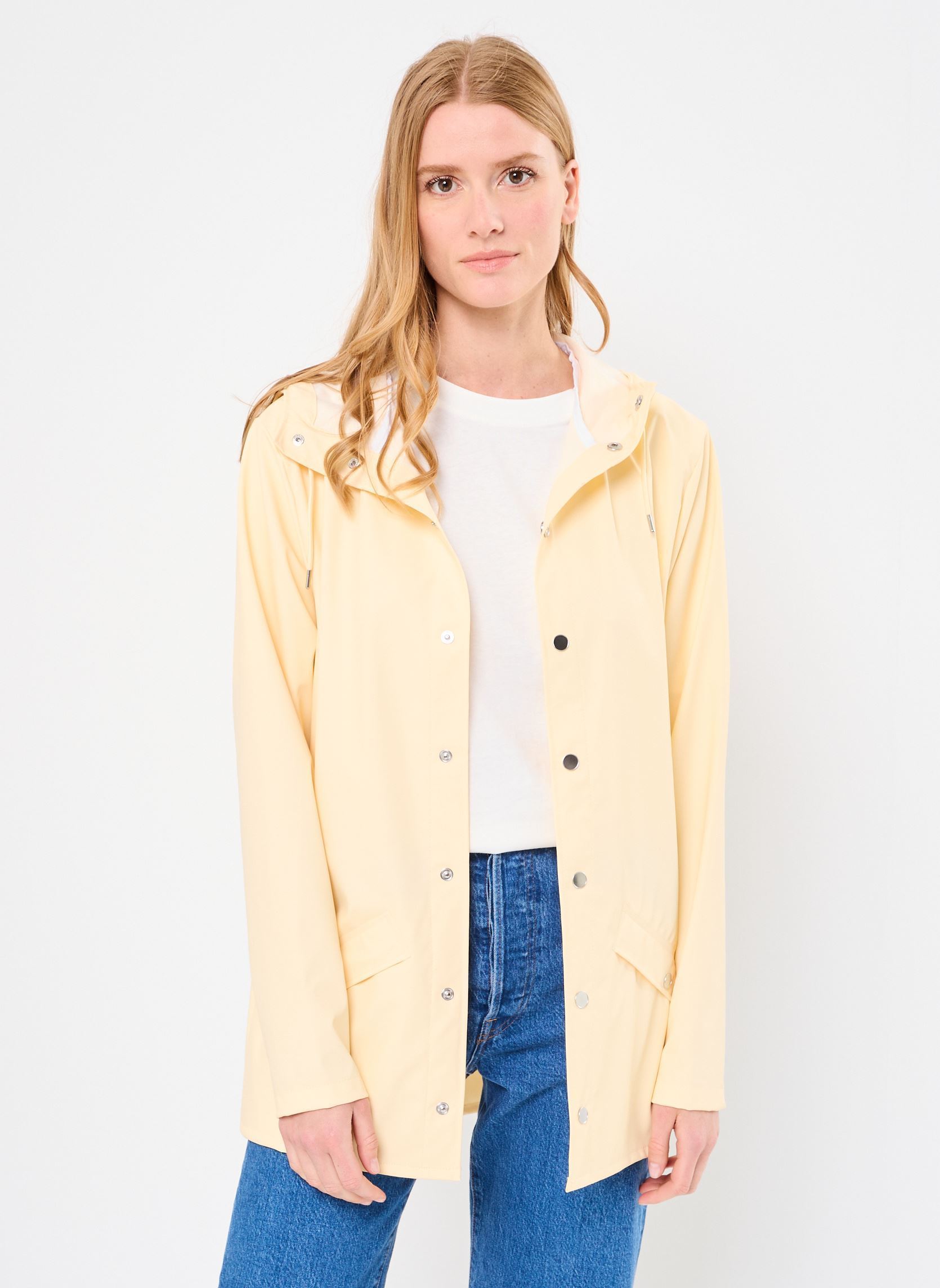 Regenjassen Jacket W3 - Unisexe dames wit Rains Regenjassen Jacket W3 - Unisexe dames wit GLEAM