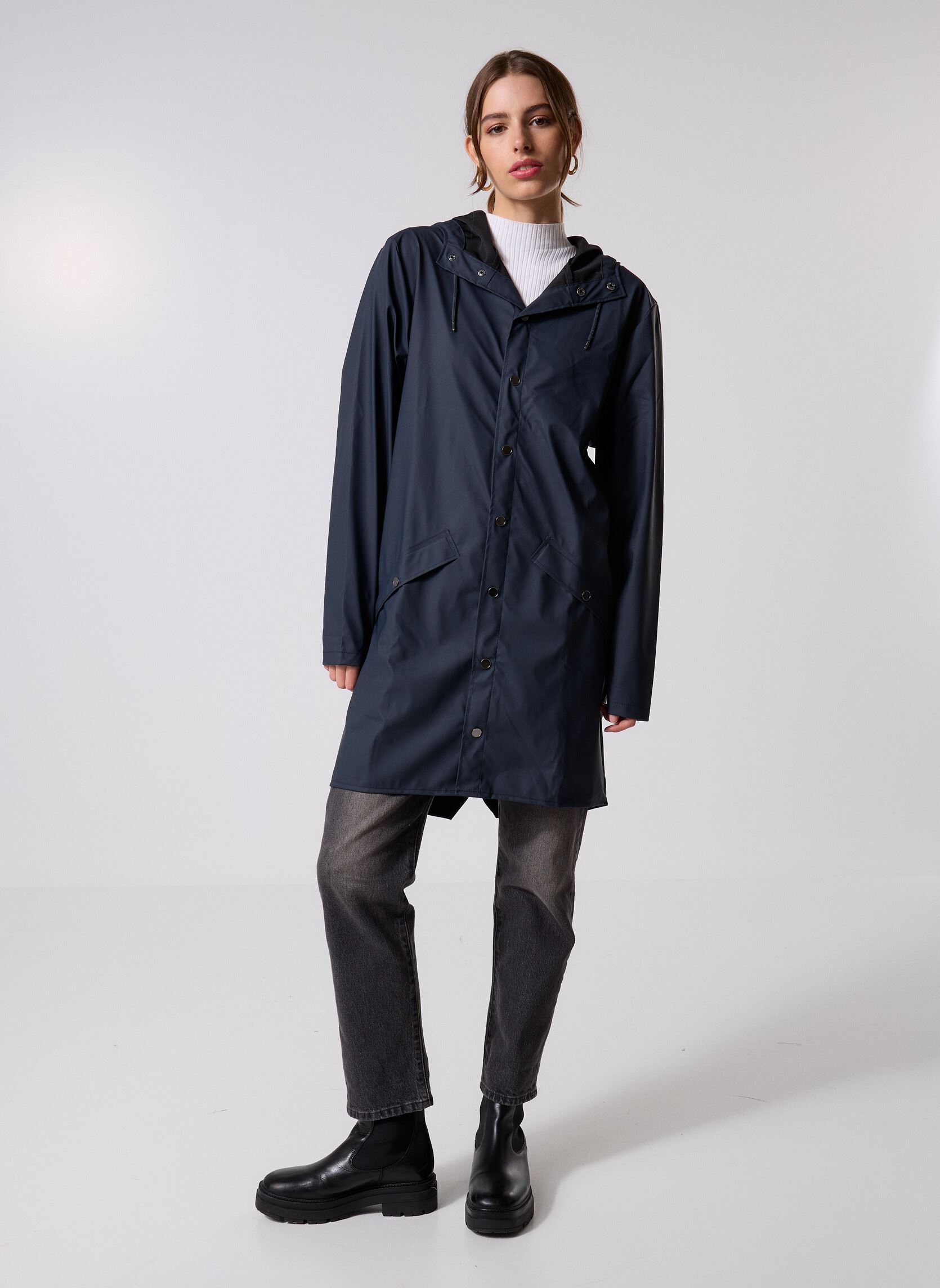Vestes imperméable Long Jacket W3 - Unisexe bleu Rains Vestes imperméable Long Jacket W3 - Unisexe bleu NAVY
