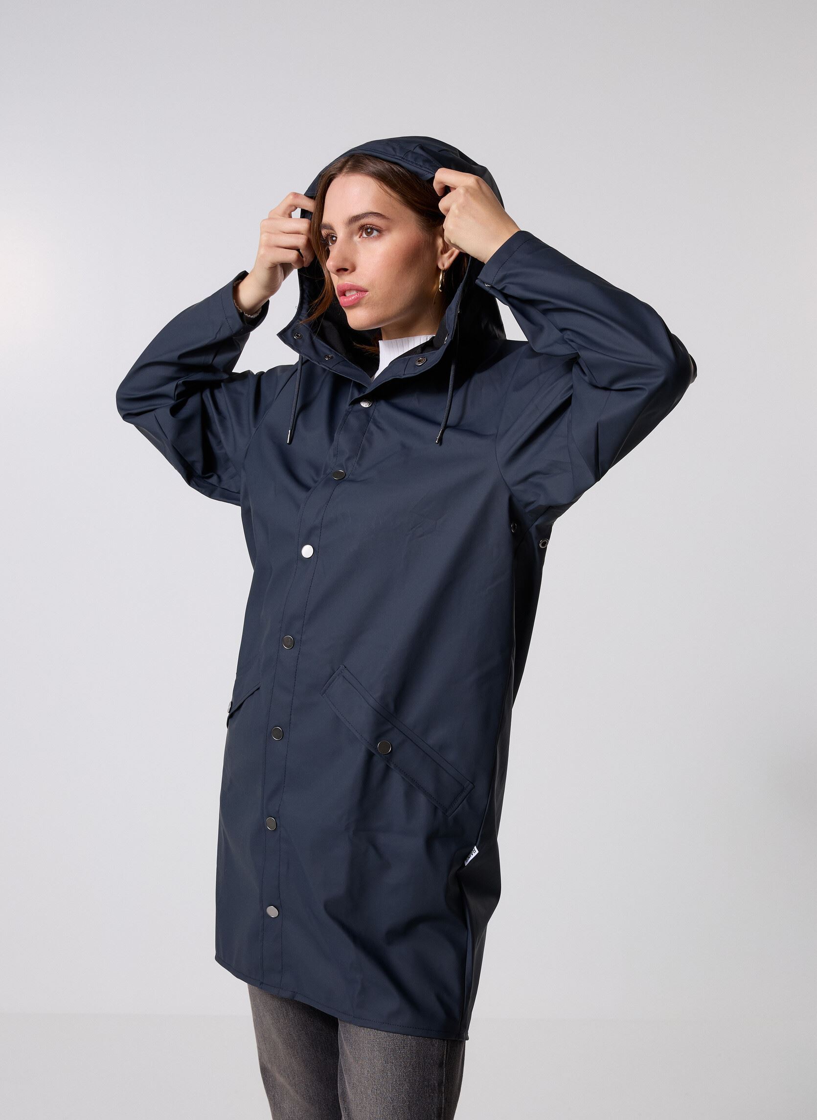 Vestes imperméable Long Jacket W3 - Unisexe bleu Rains Vestes imperméable Long Jacket W3 - Unisexe bleu NAVY