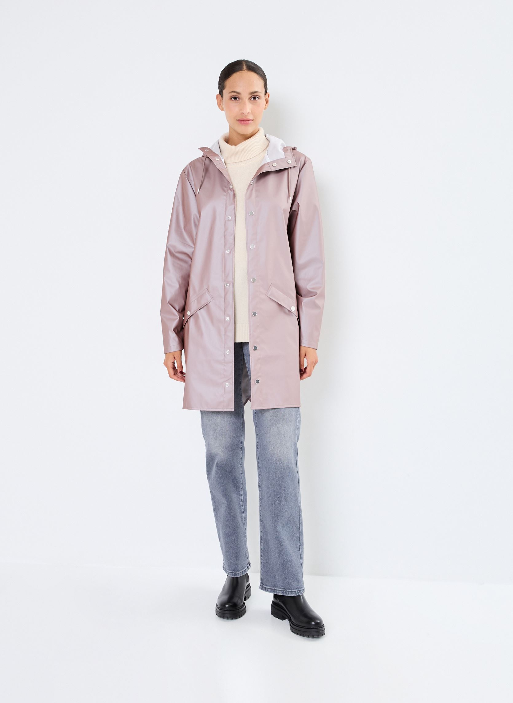 Vestes imperméable Long Jacket W3 - Unisexe femme argent Rains Vestes imperméable Long Jacket W3 - Unisexe femme argent MUSE