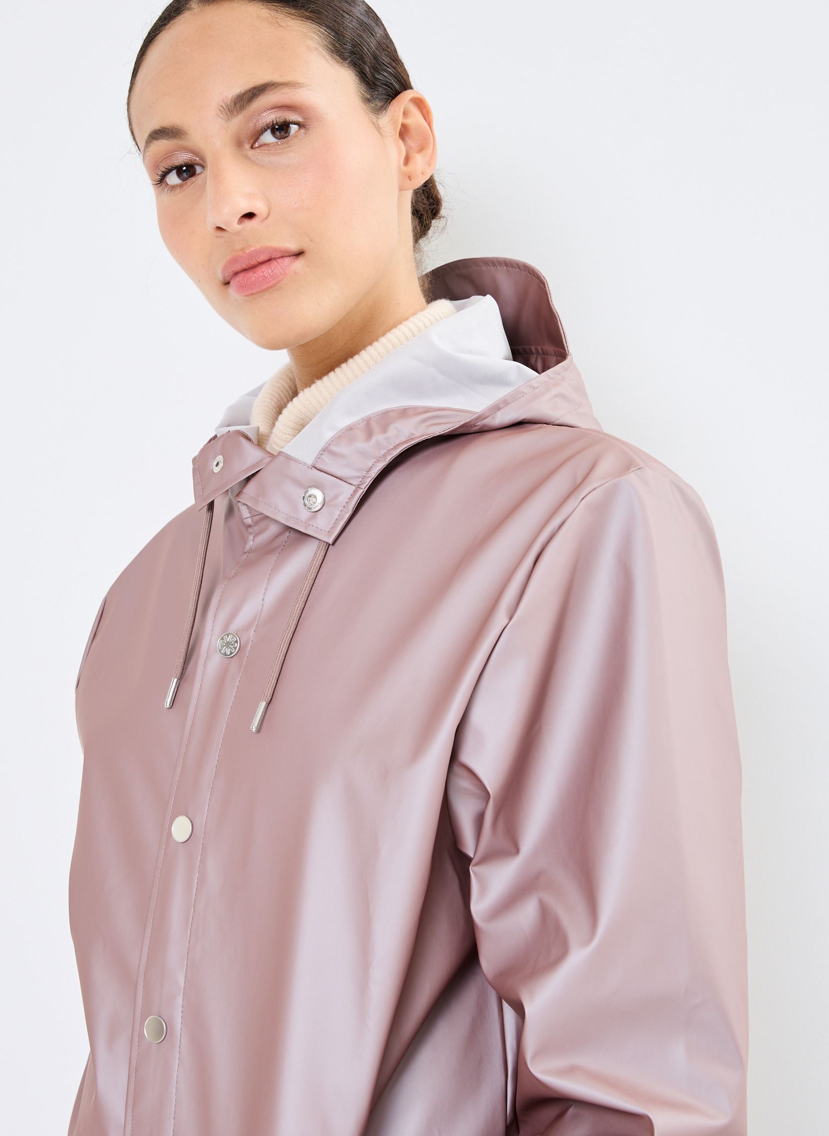 Vestes imperméable Long Jacket W3 - Unisexe femme argent Rains Vestes imperméable Long Jacket W3 - Unisexe femme argent MUSE