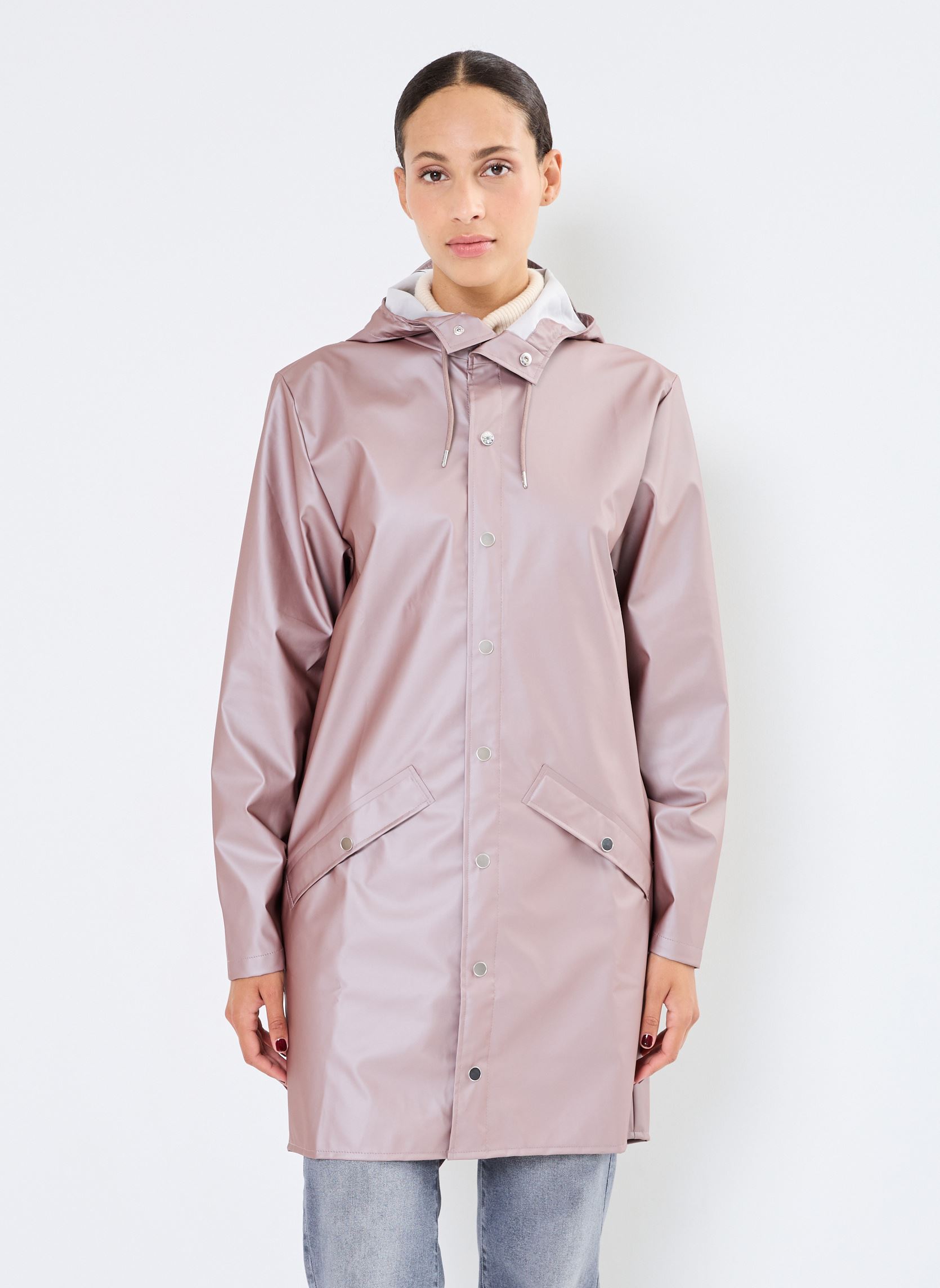 Vestes imperméable Long Jacket W3 - Unisexe femme argent Rains Vestes imperméable Long Jacket W3 - Unisexe femme argent MUSE