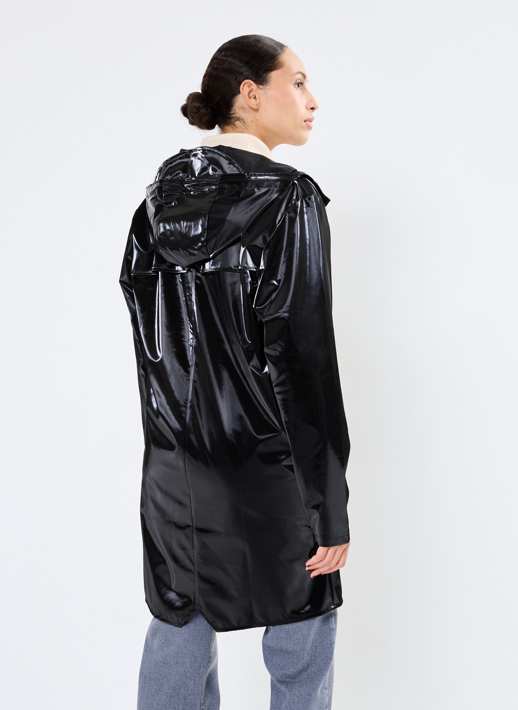 Vestes imperméable Long Jacket W3 - Unisexe femme noir Rains Vestes imperméable Long Jacket W3 - Unisexe femme noir NIGHT